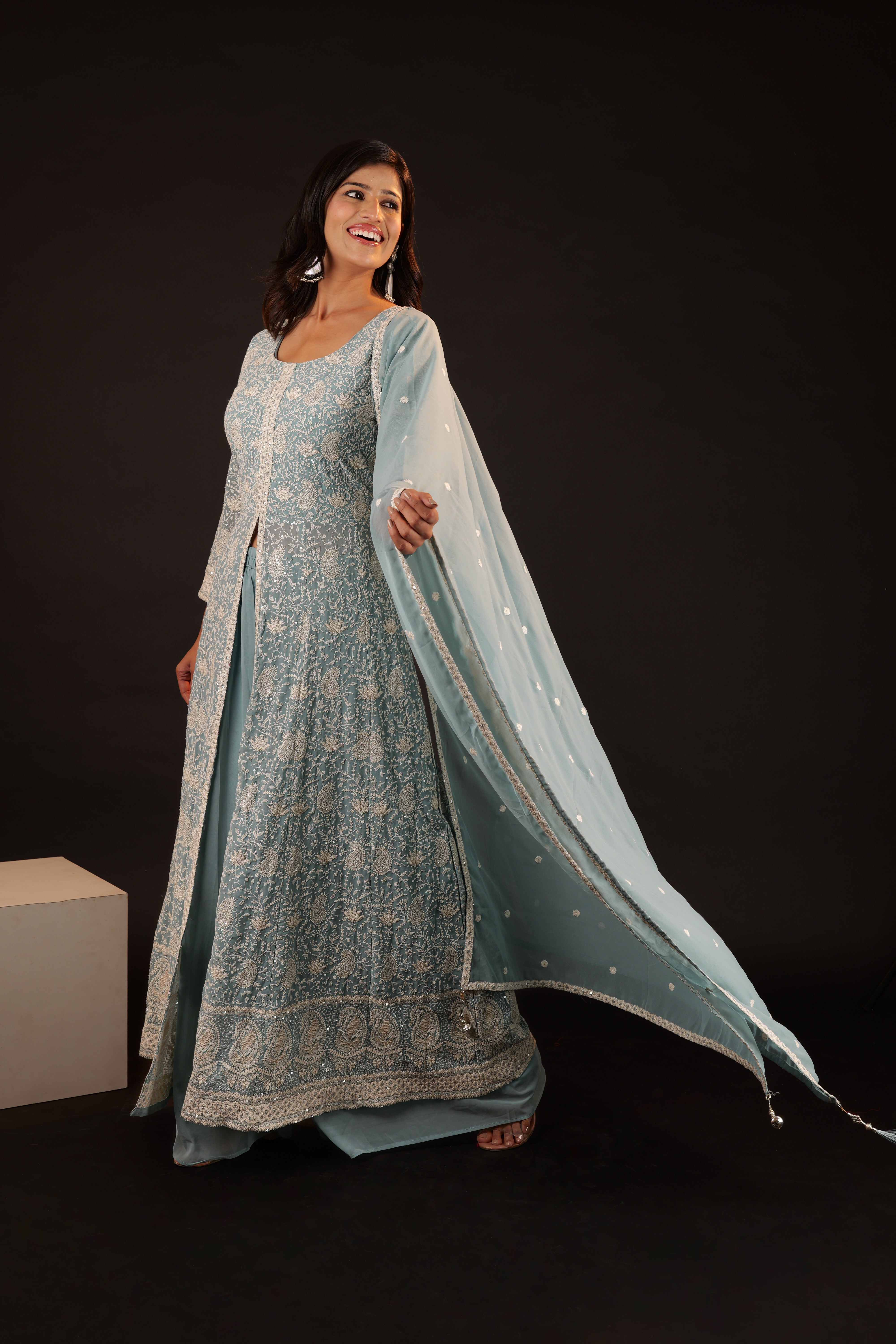 Anarkali Set - blue