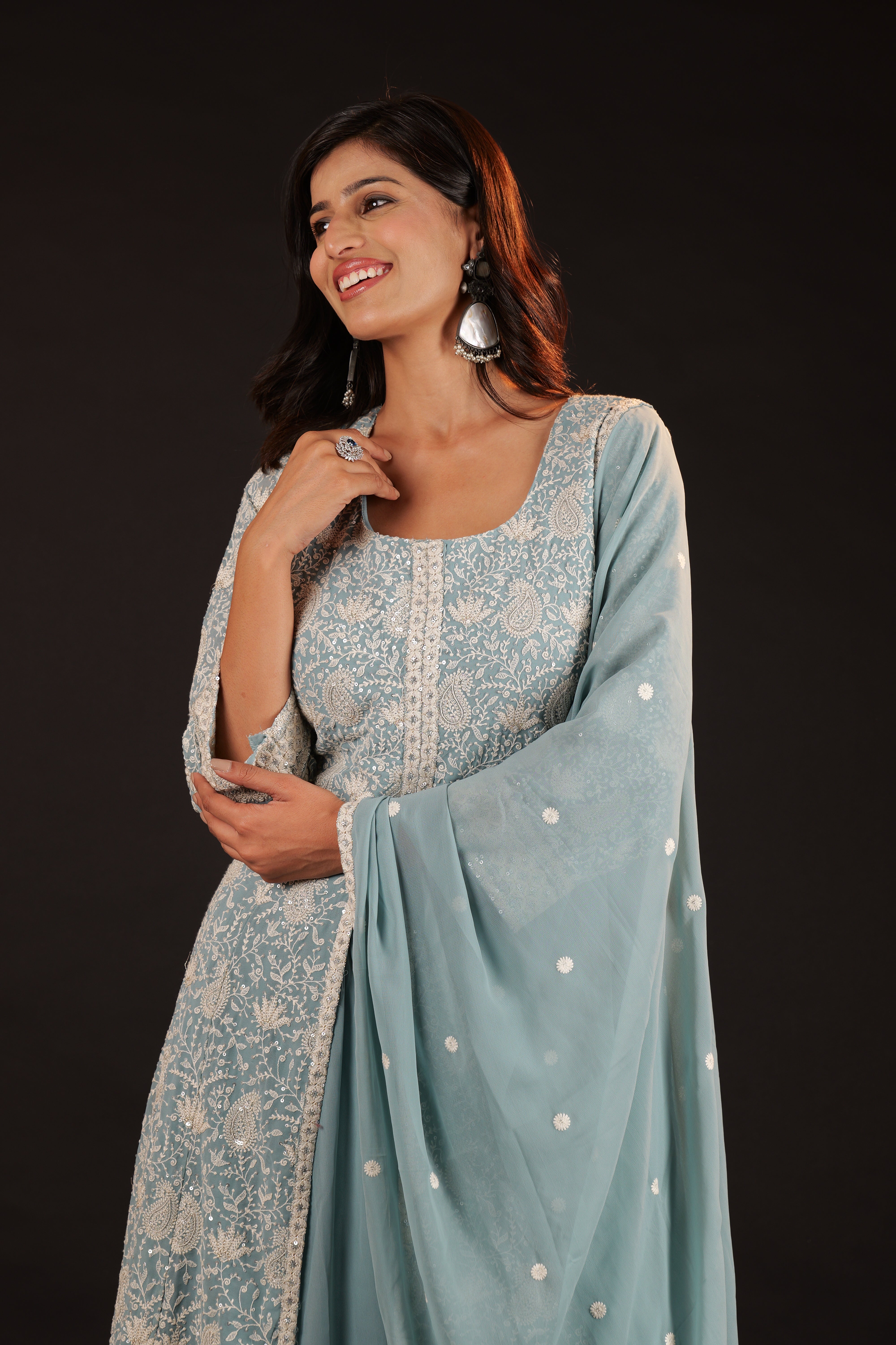 Anarkali Set - blue