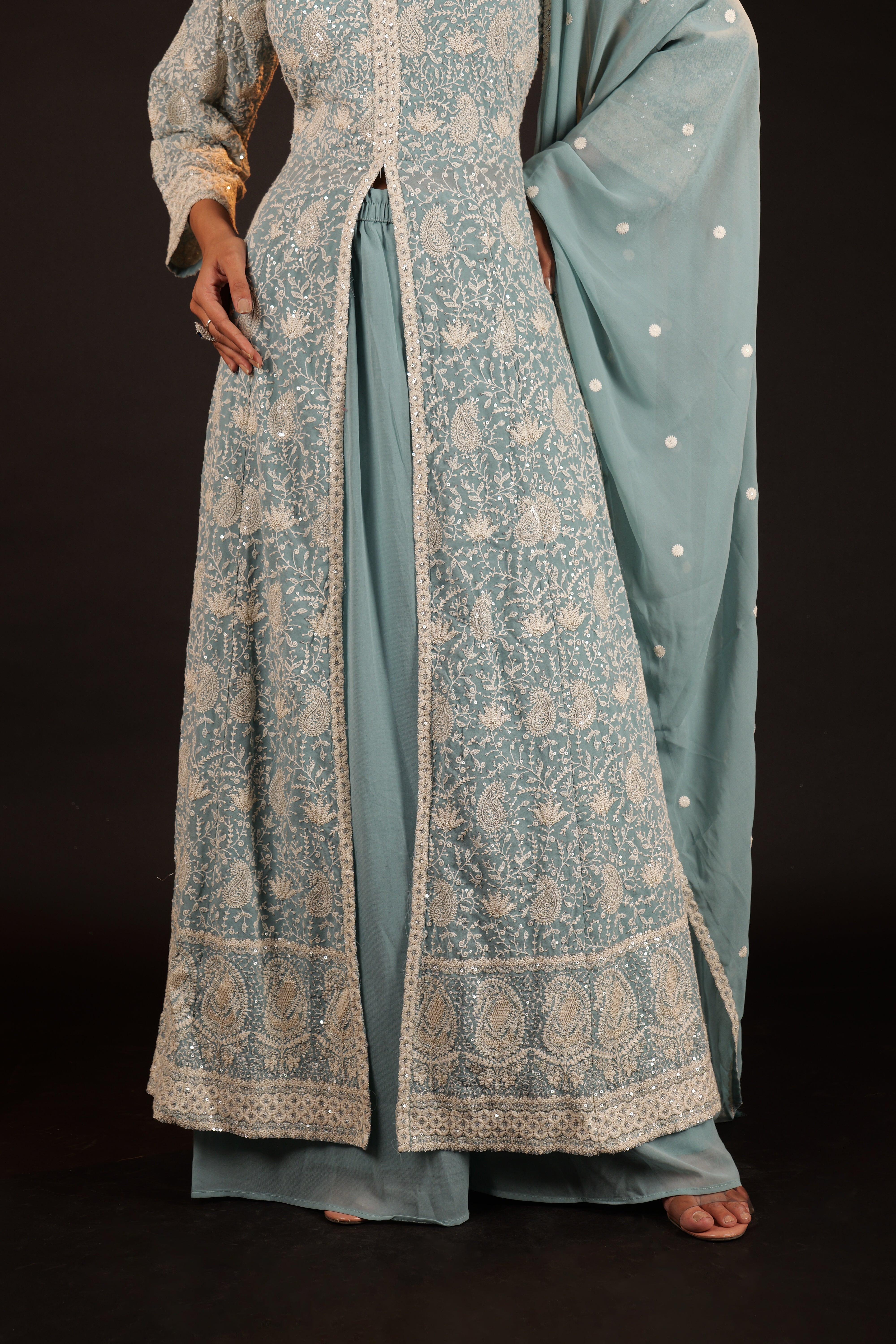 Anarkali Set - blue