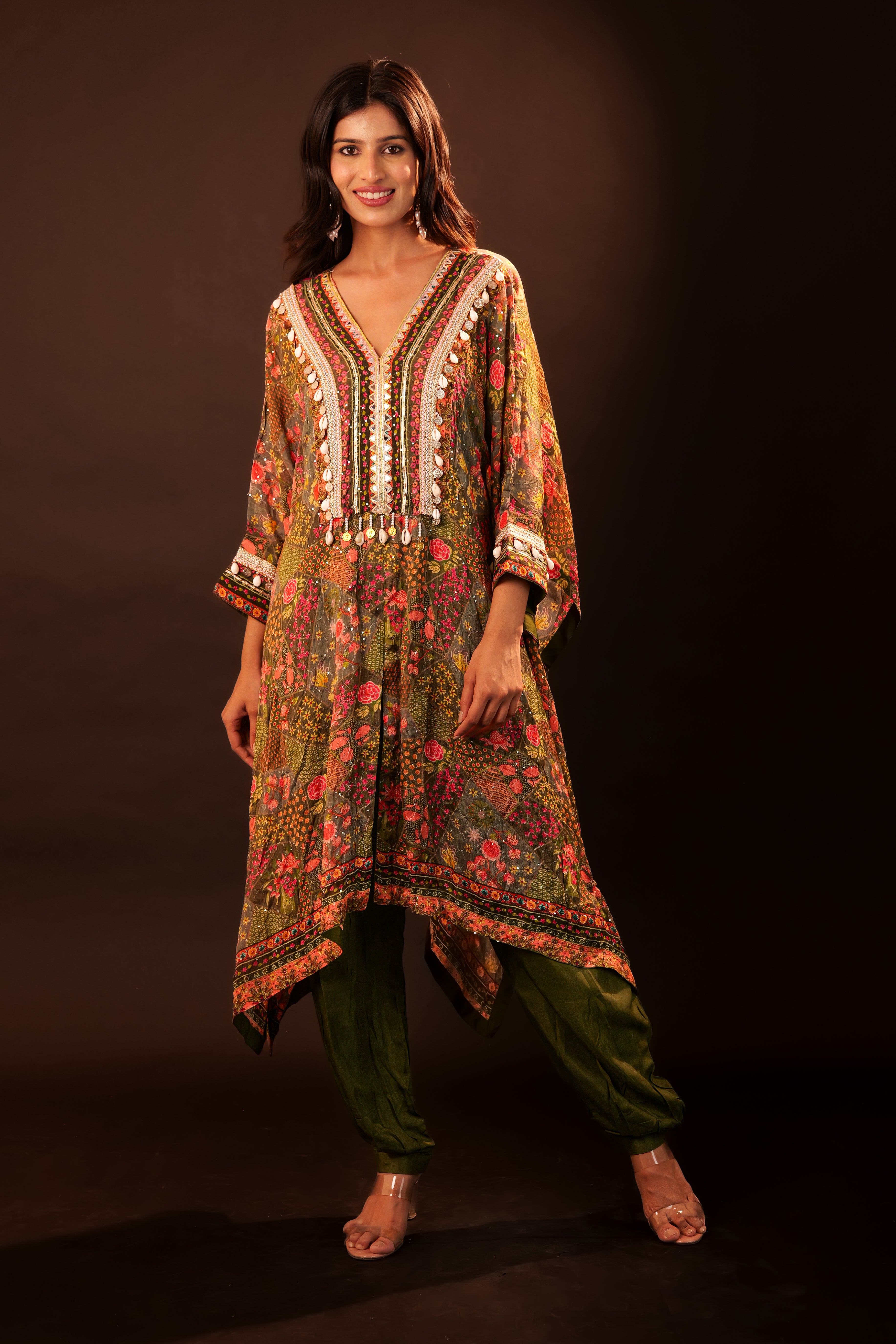 Kaftan Set - mehendi green
