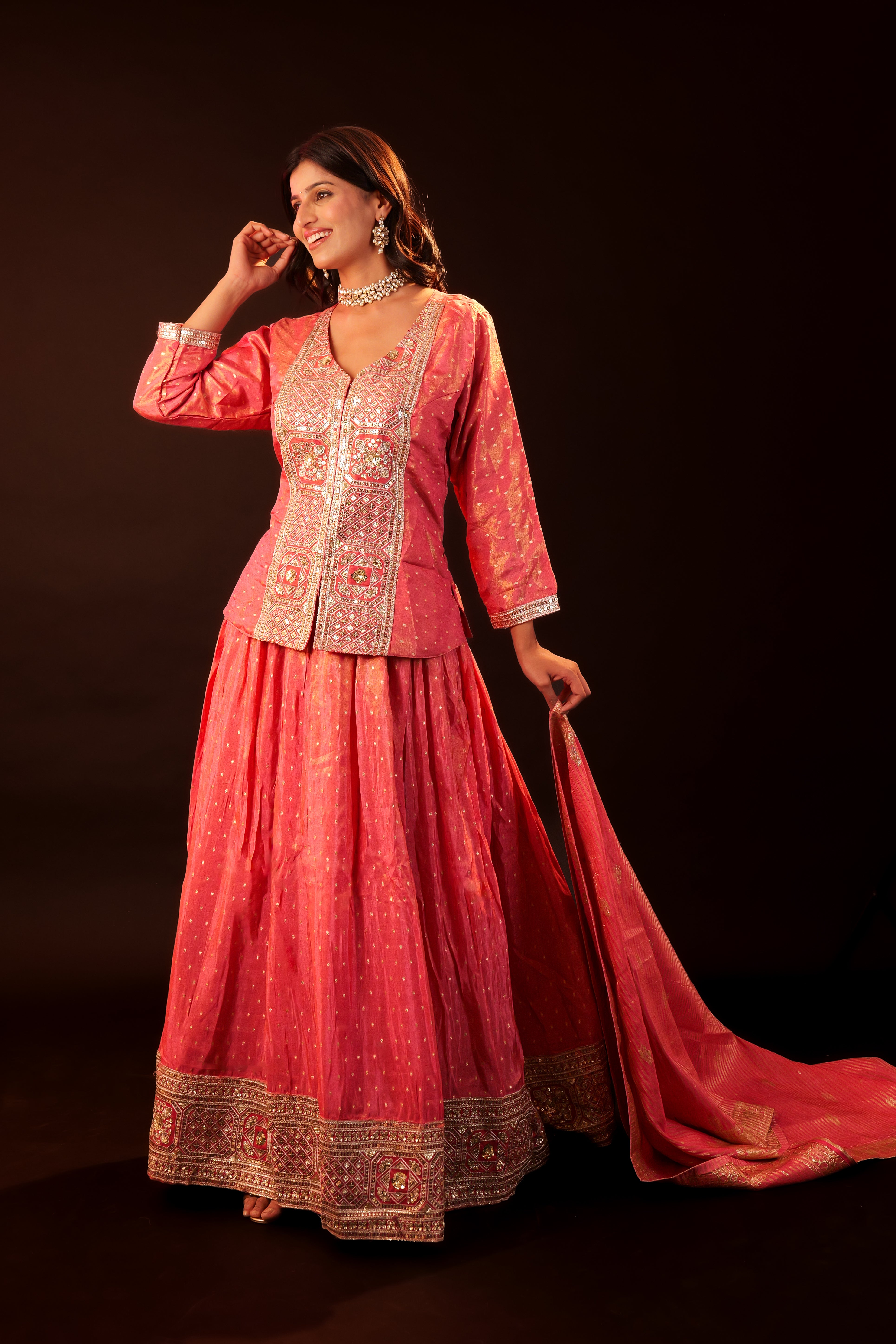 Lehenga 3 piece Set - pink