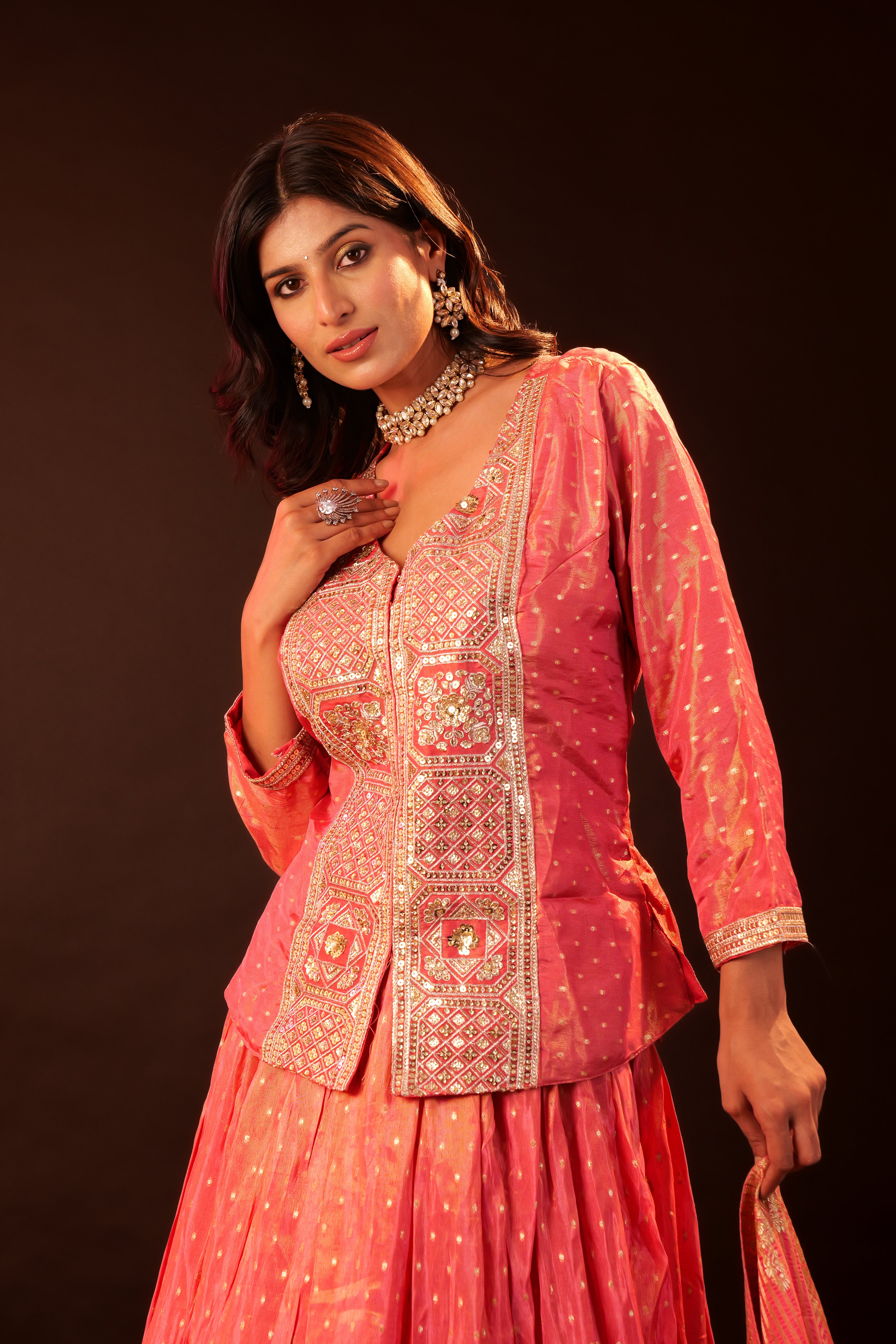 Lehenga 3 piece Set - pink
