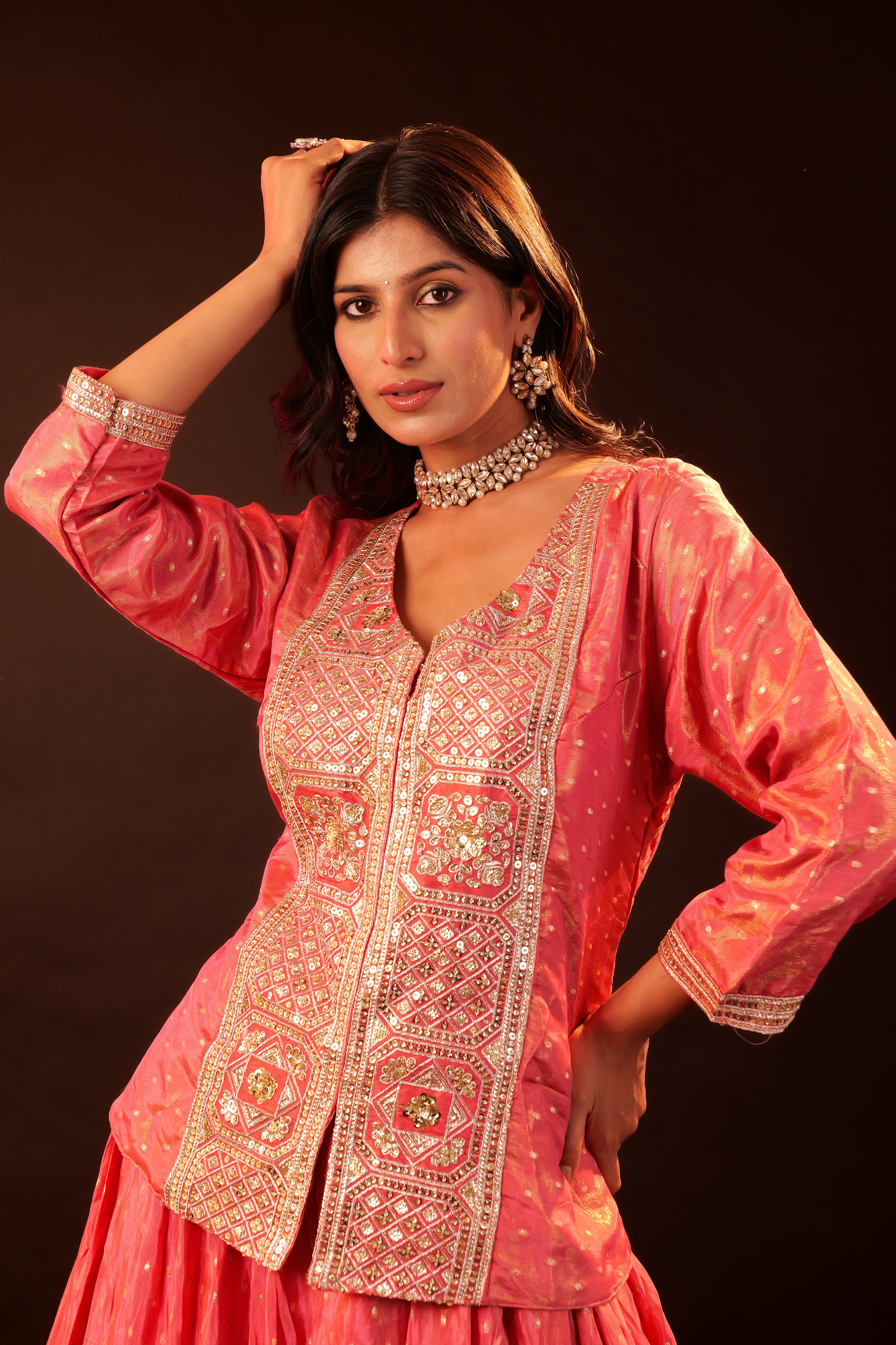 Lehenga 3 piece Set - pink