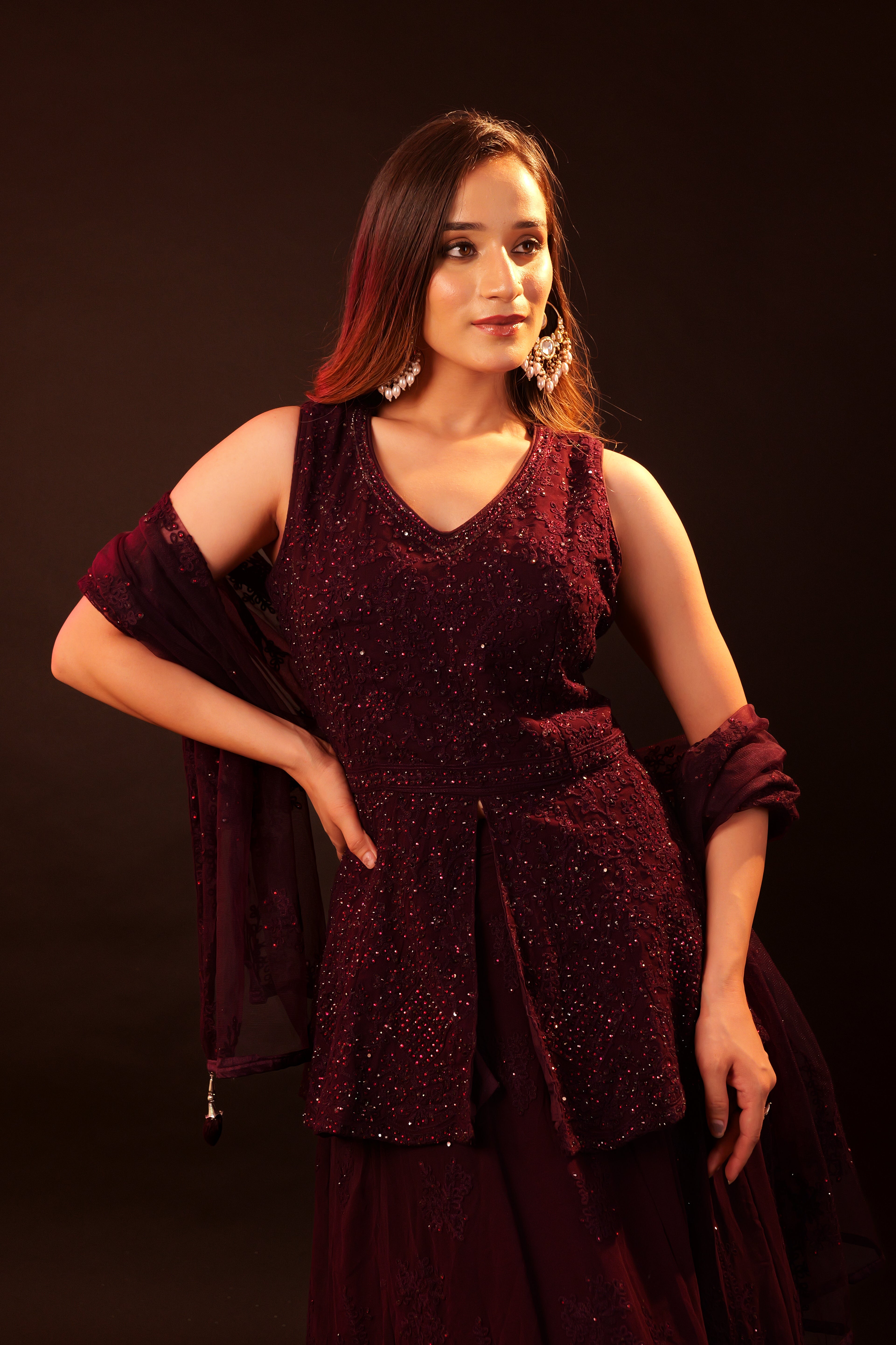 Lehenga 3 piece Set - purple