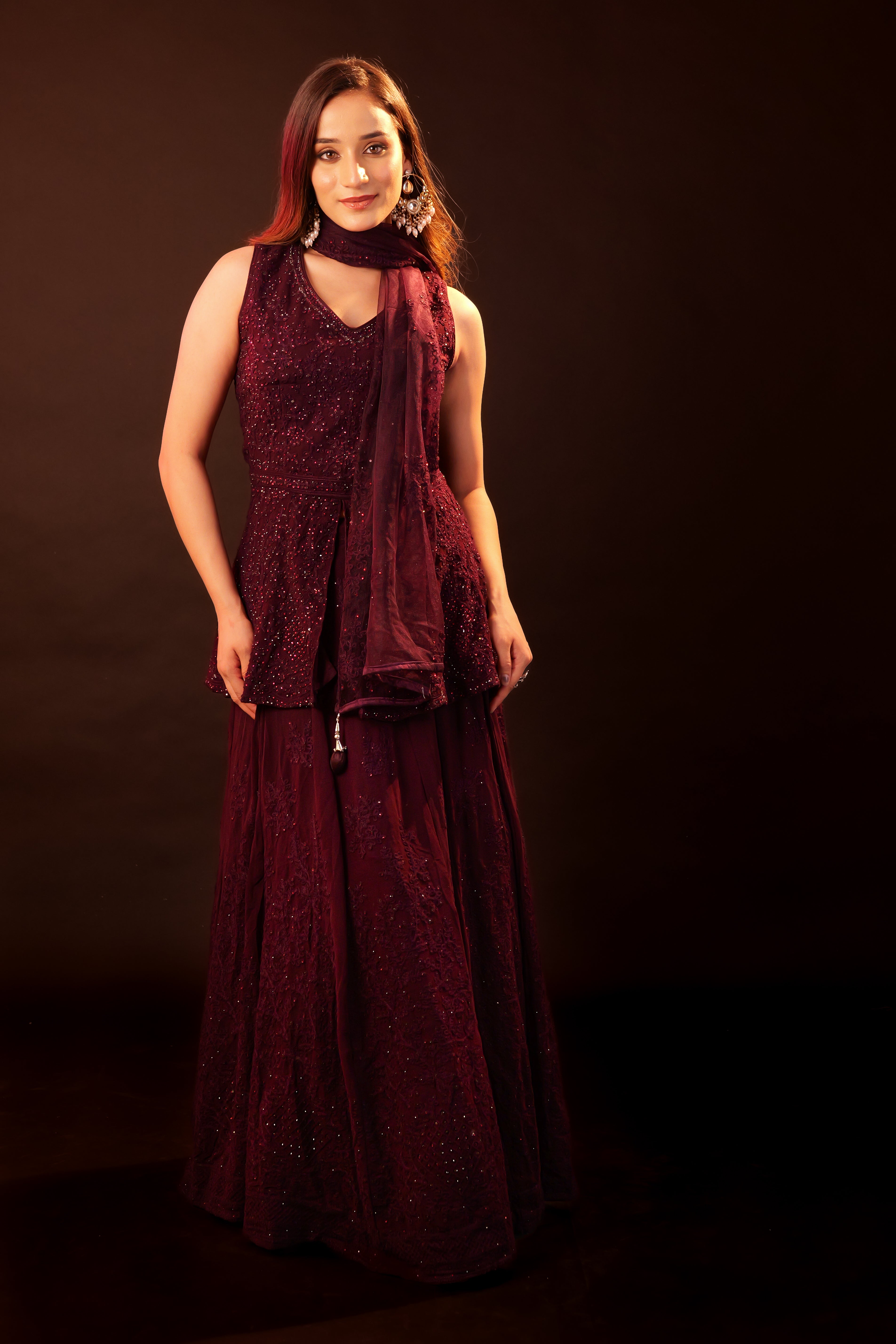 Lehenga 3 piece Set - purple