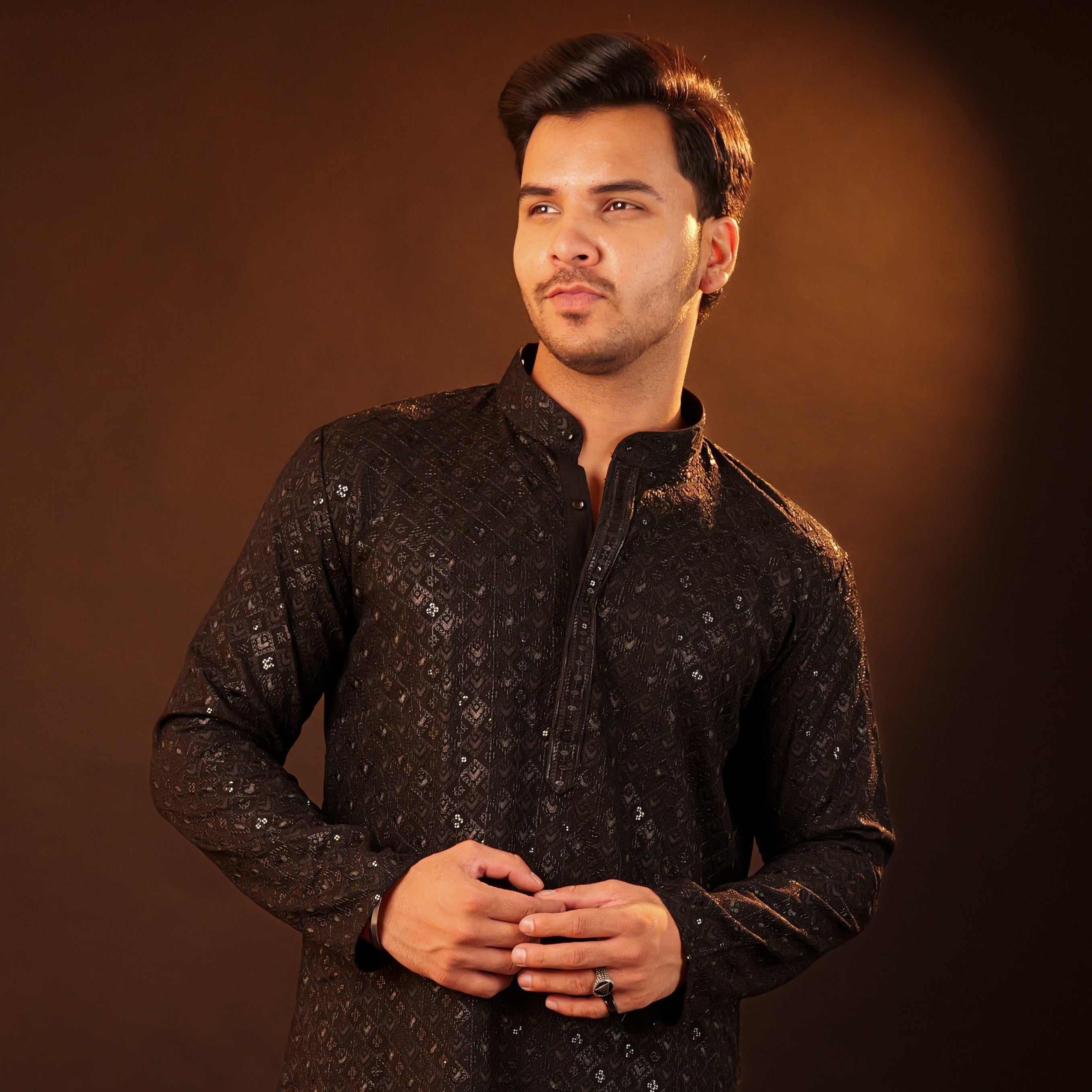 Kurta Pajama Set - black