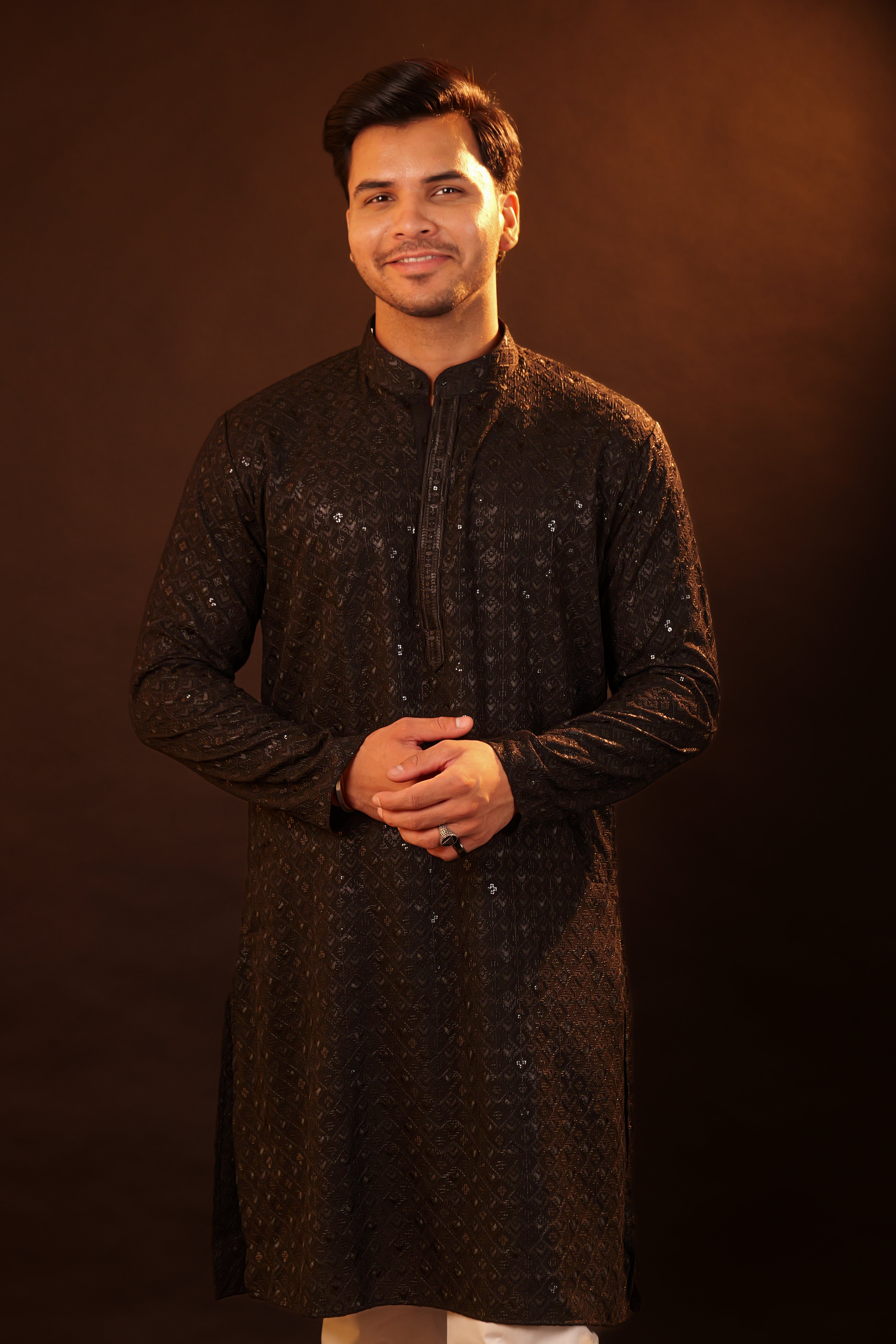 Kurta Pajama Set - black
