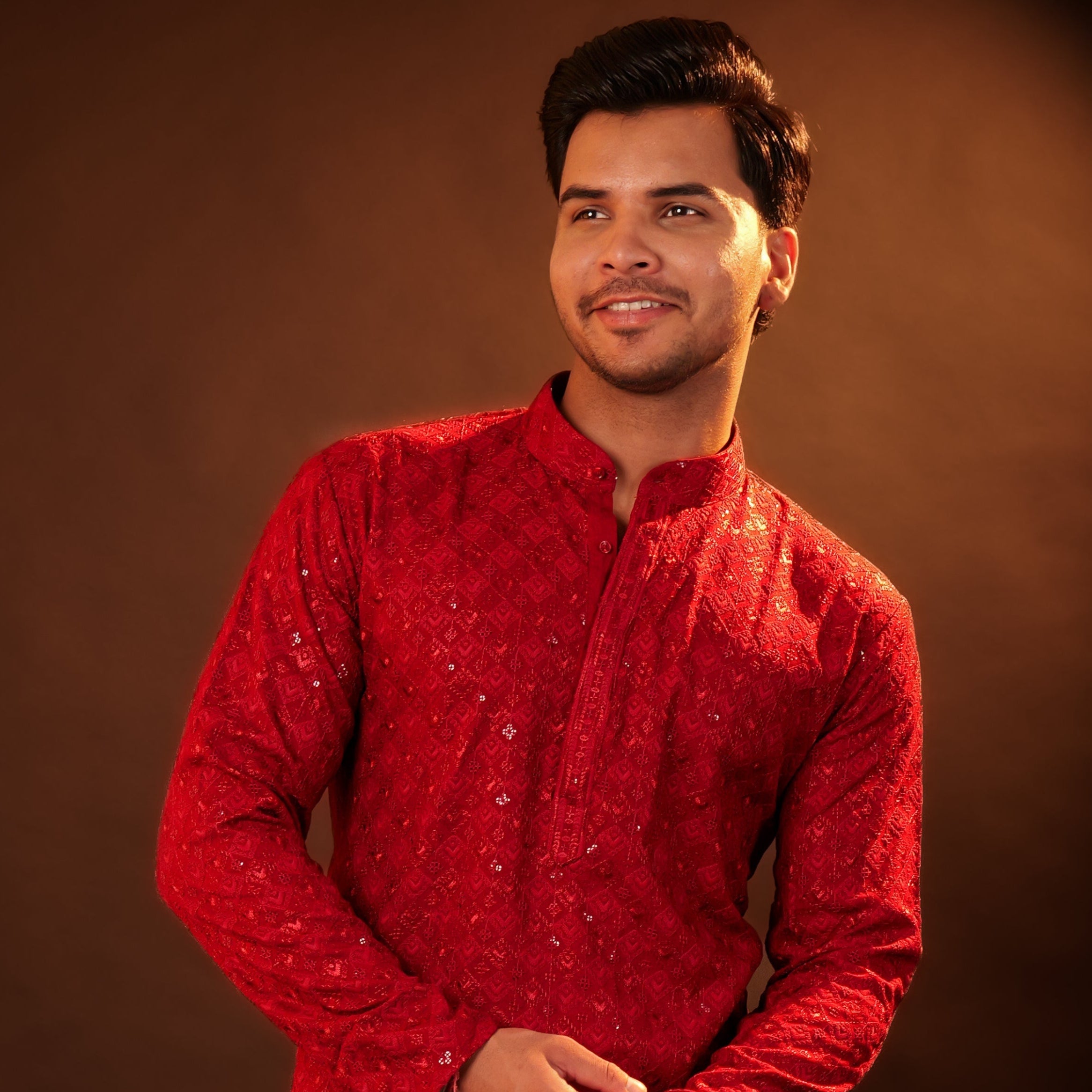 Kurta Pajama Set - red