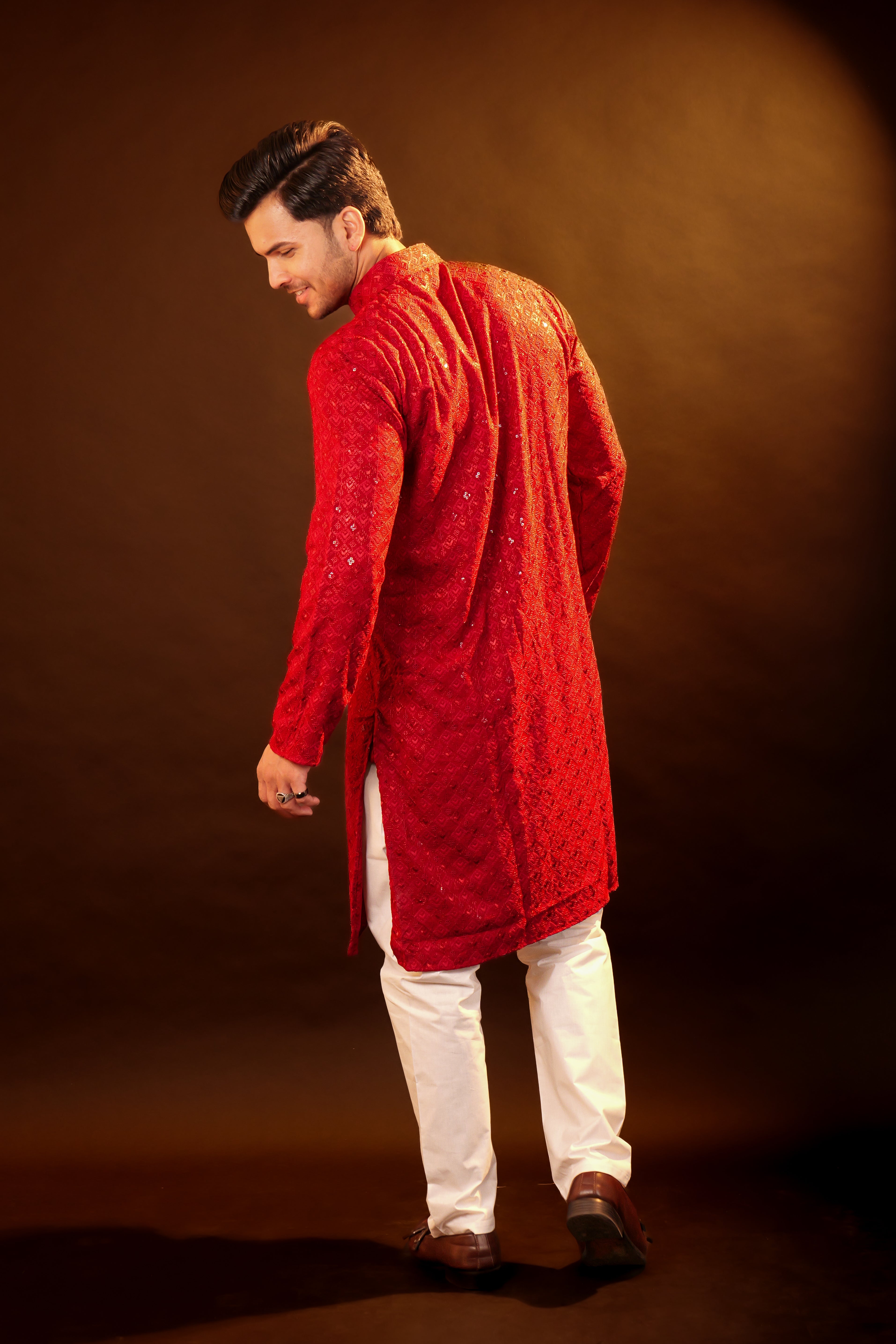 Kurta Pajama Set - red