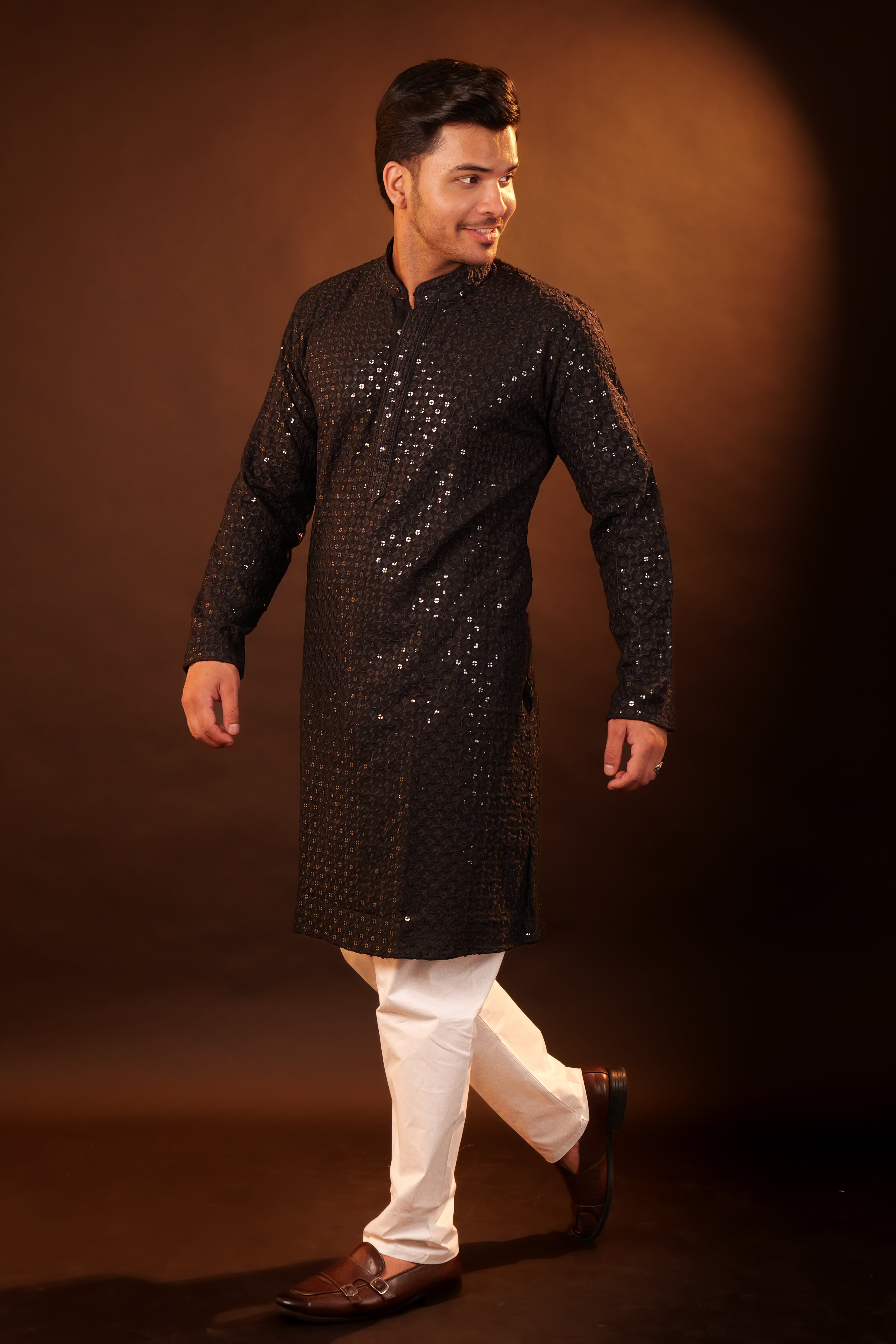 Kurta Pajama Set - black