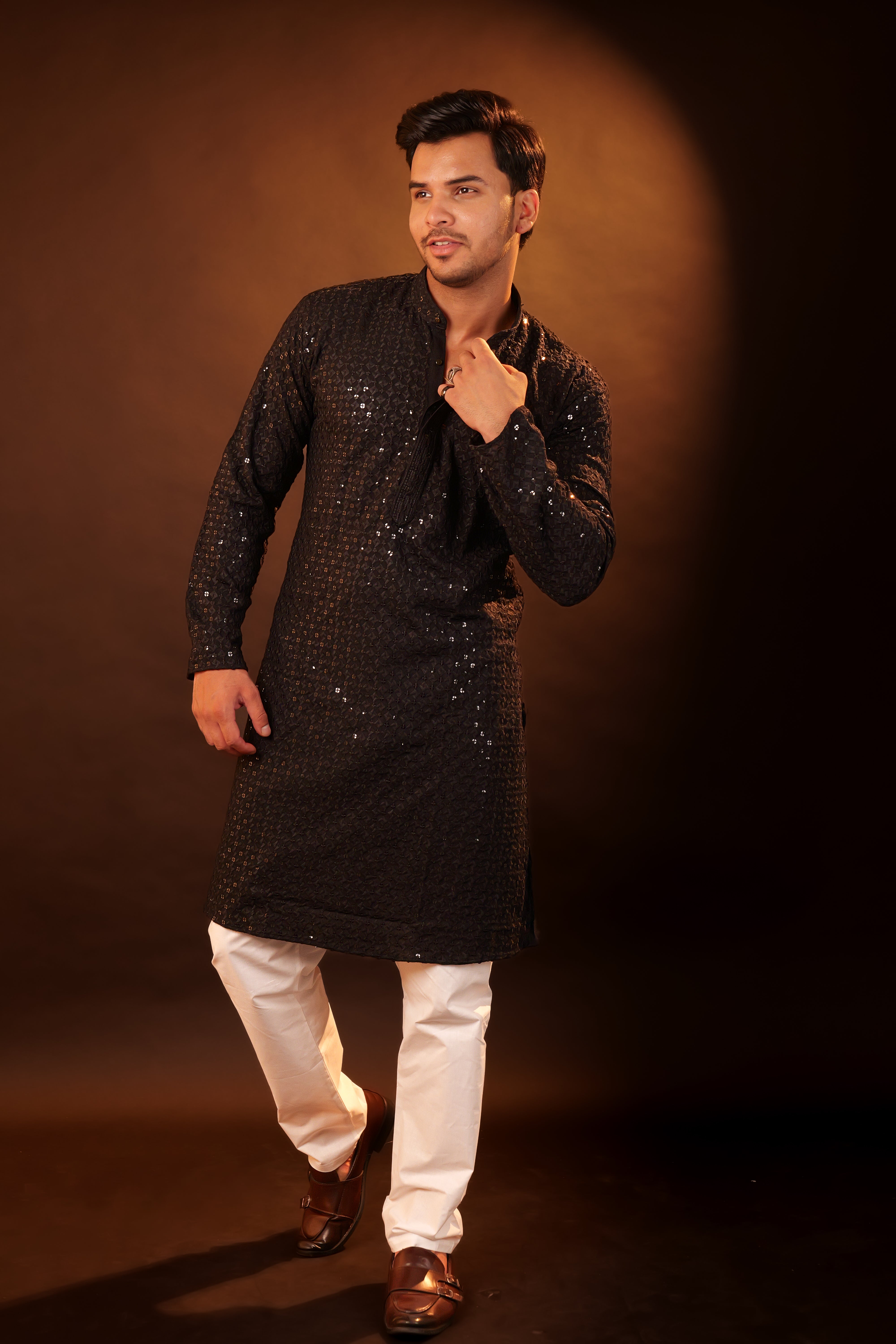 Kurta Pajama Set - black