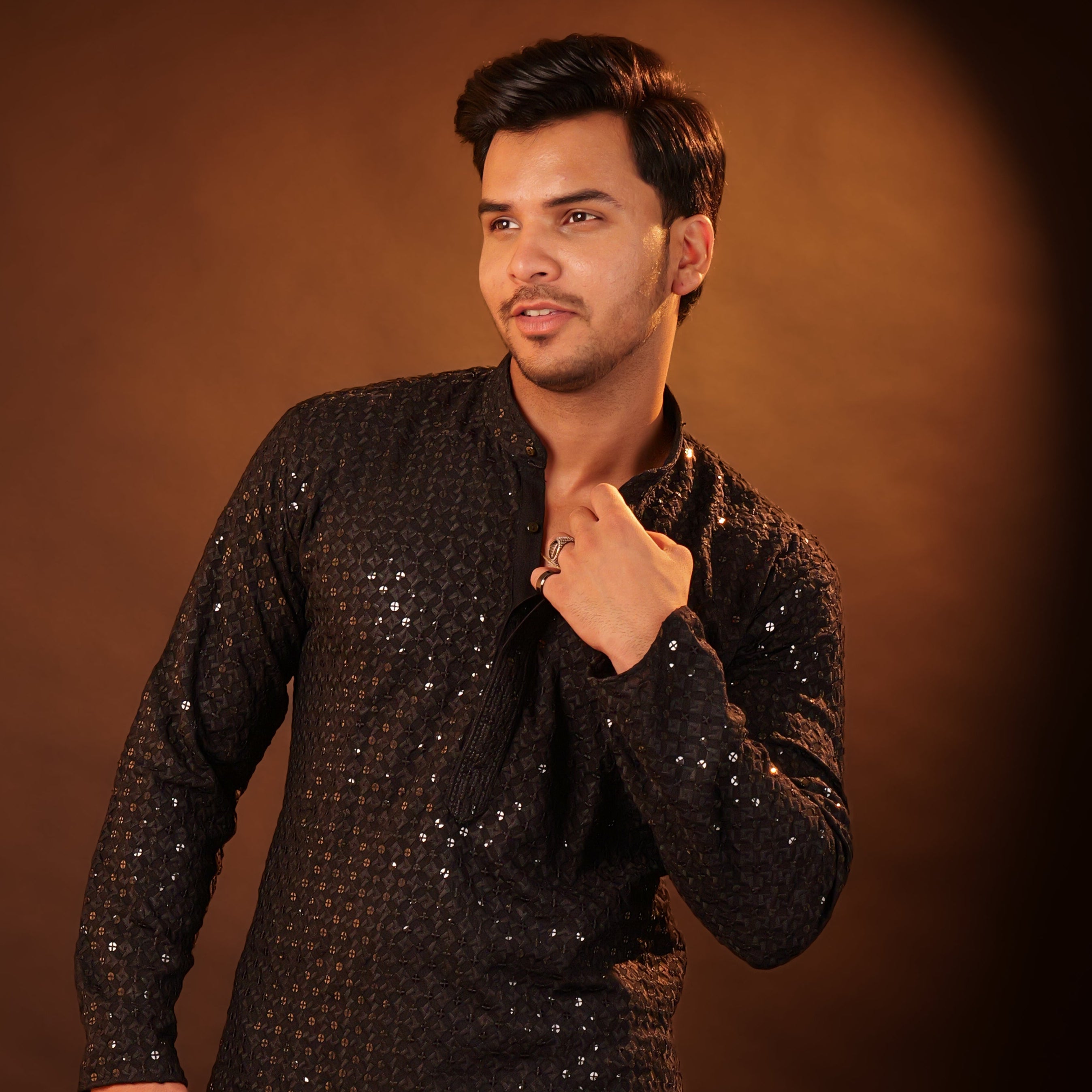 Kurta Pajama Set - black