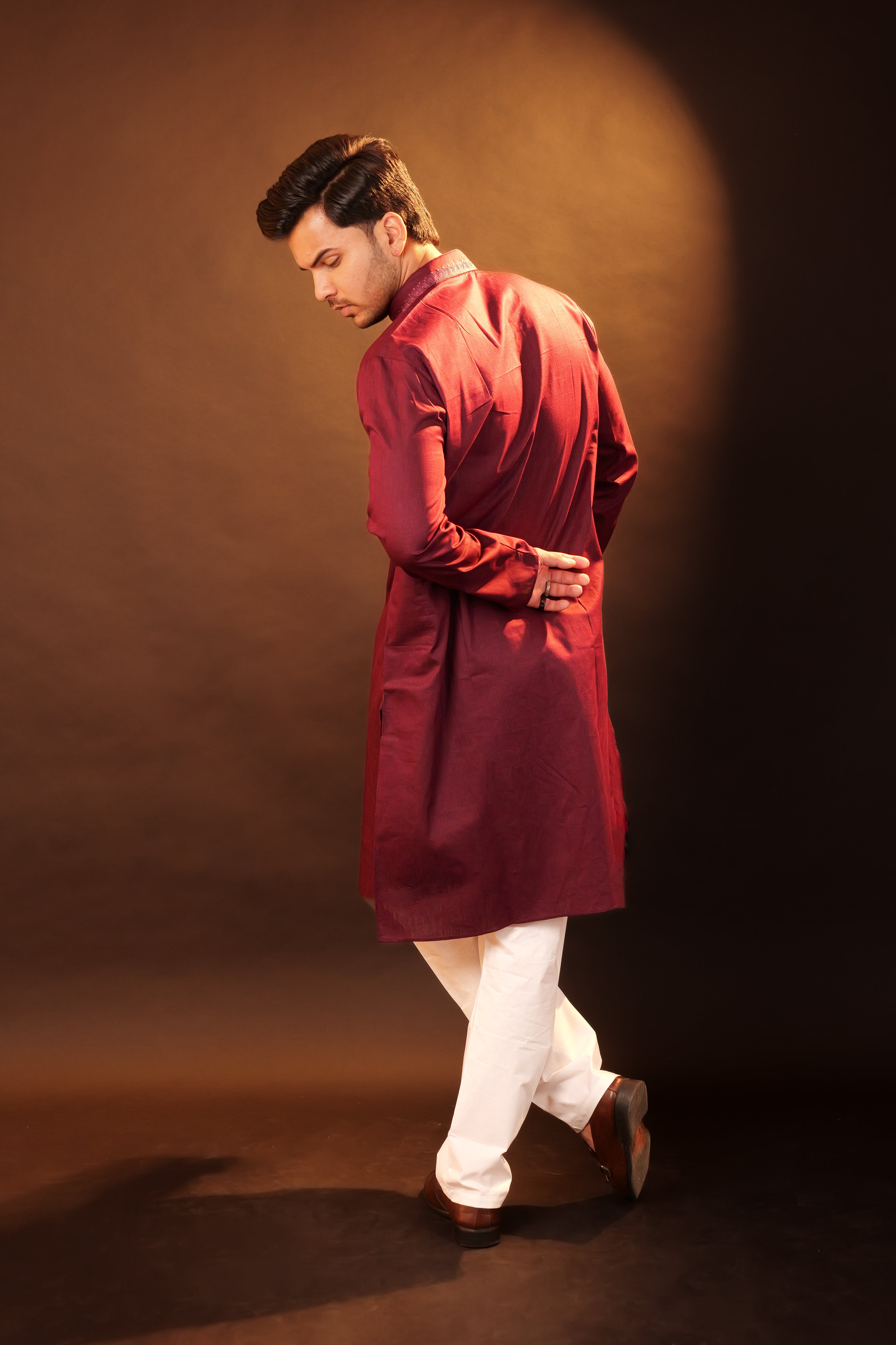Kurta Pajama Set - Wine