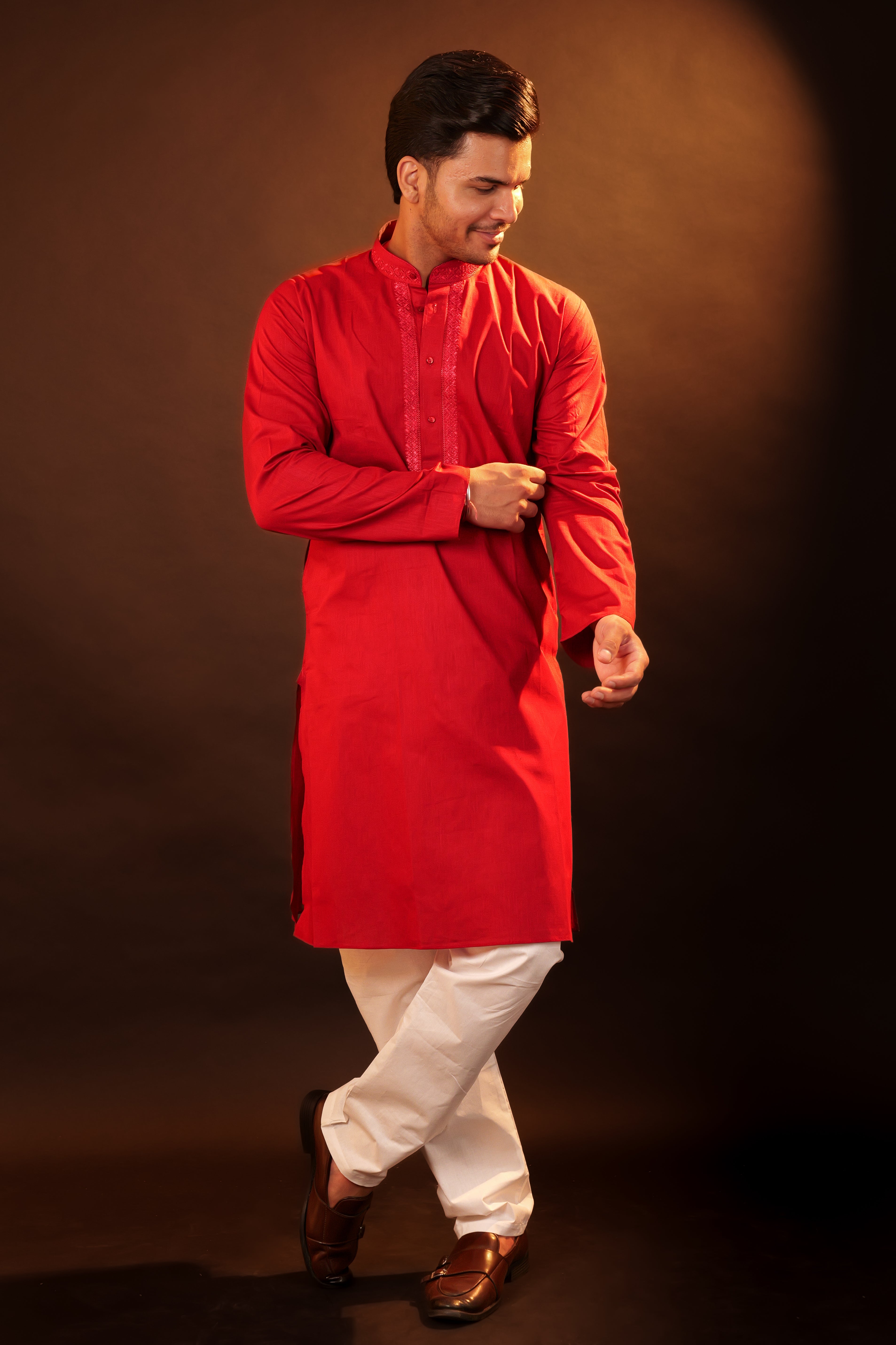 Kurta Pajama Set - red