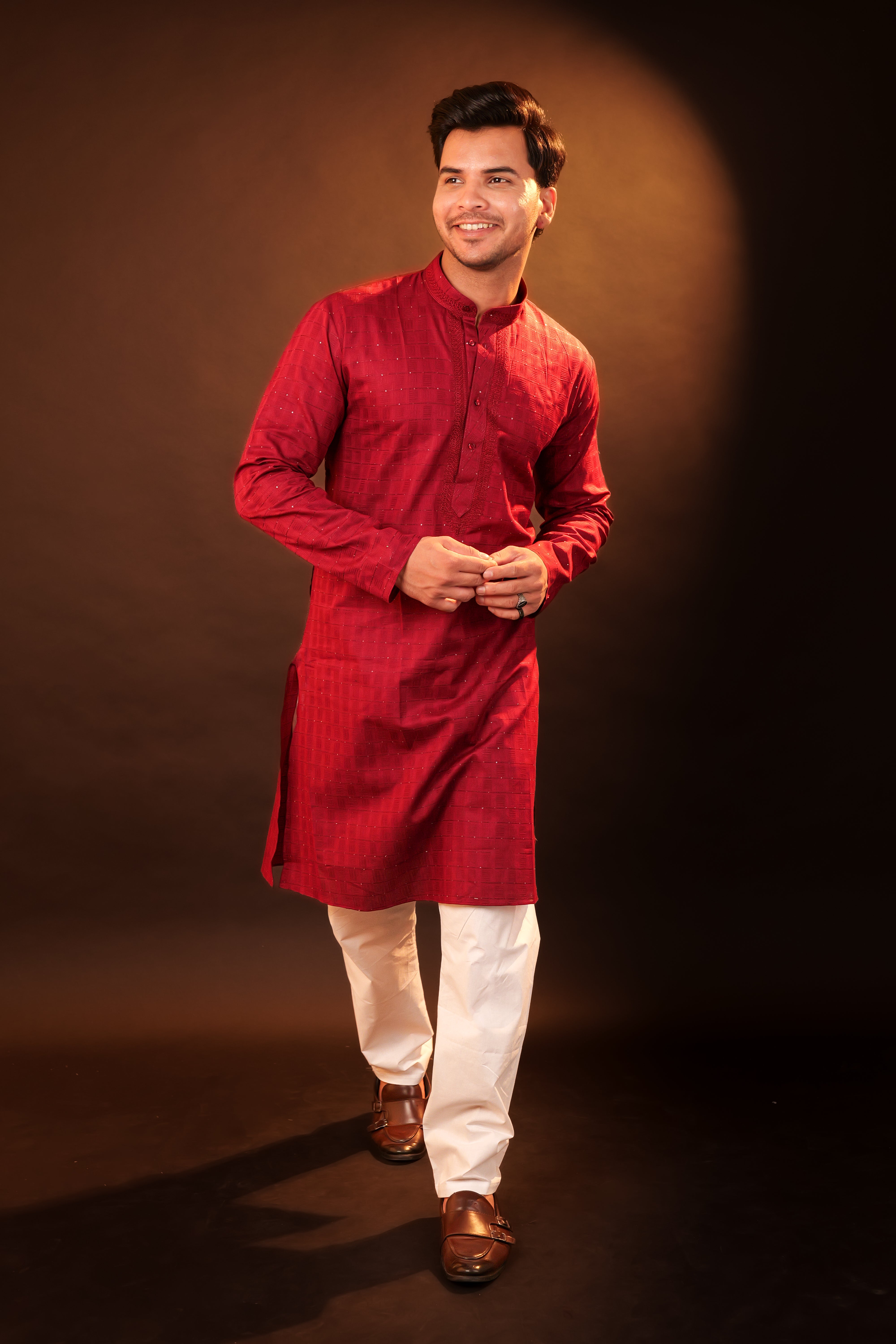 Kurta Pajama Set - red