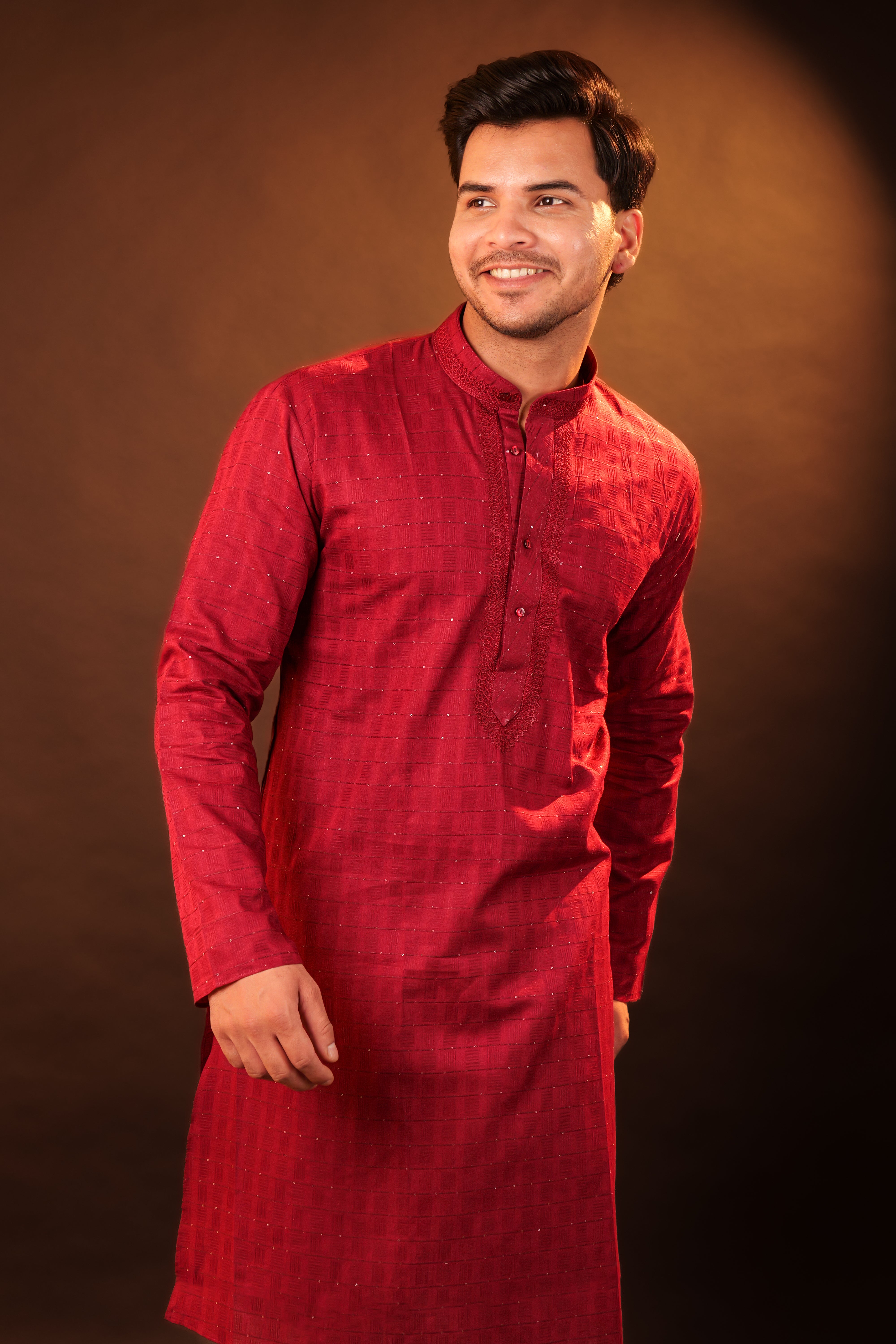 Kurta Pajama Set - red