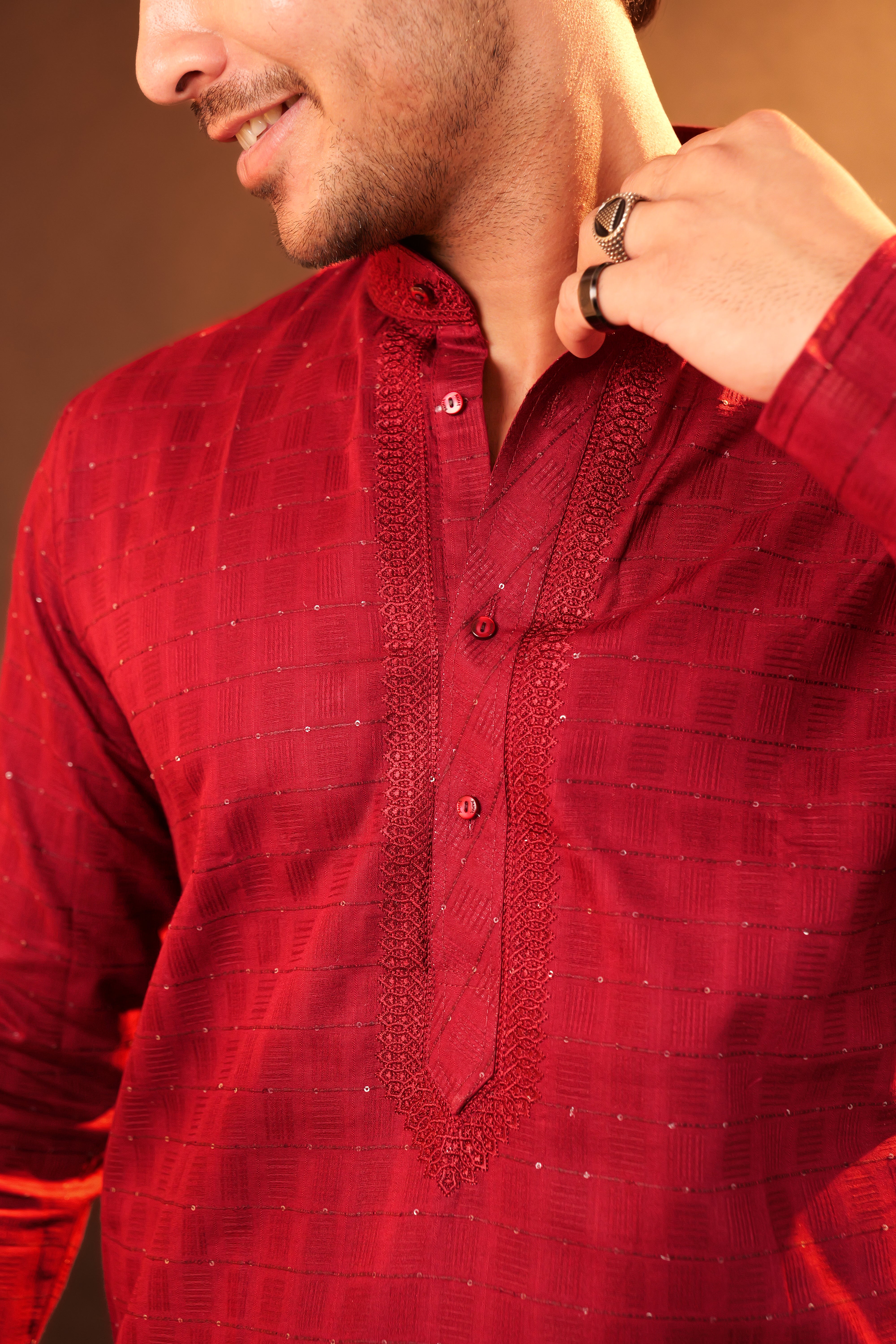 Kurta Pajama Set - red