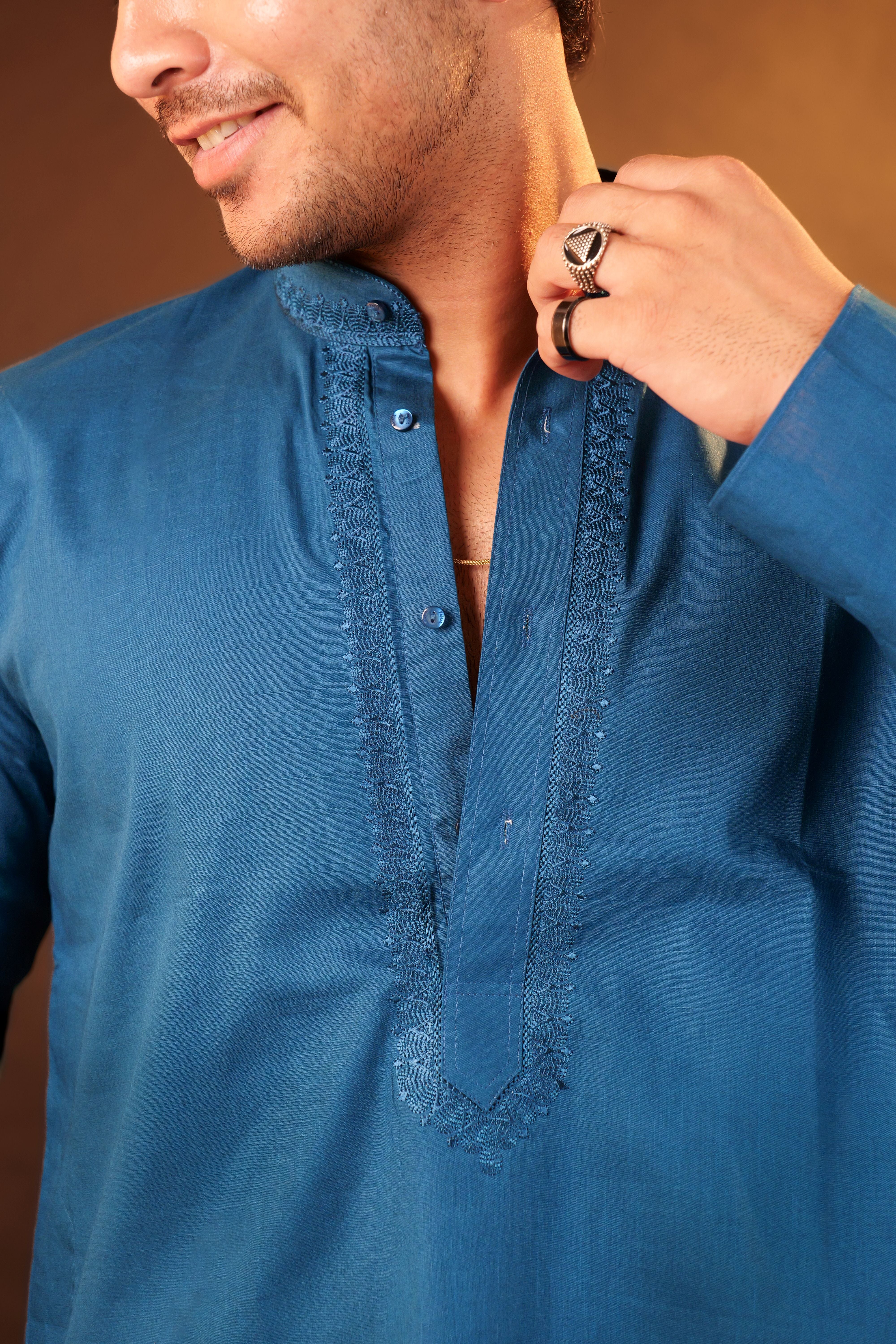 Kurta Pajama Set - blue