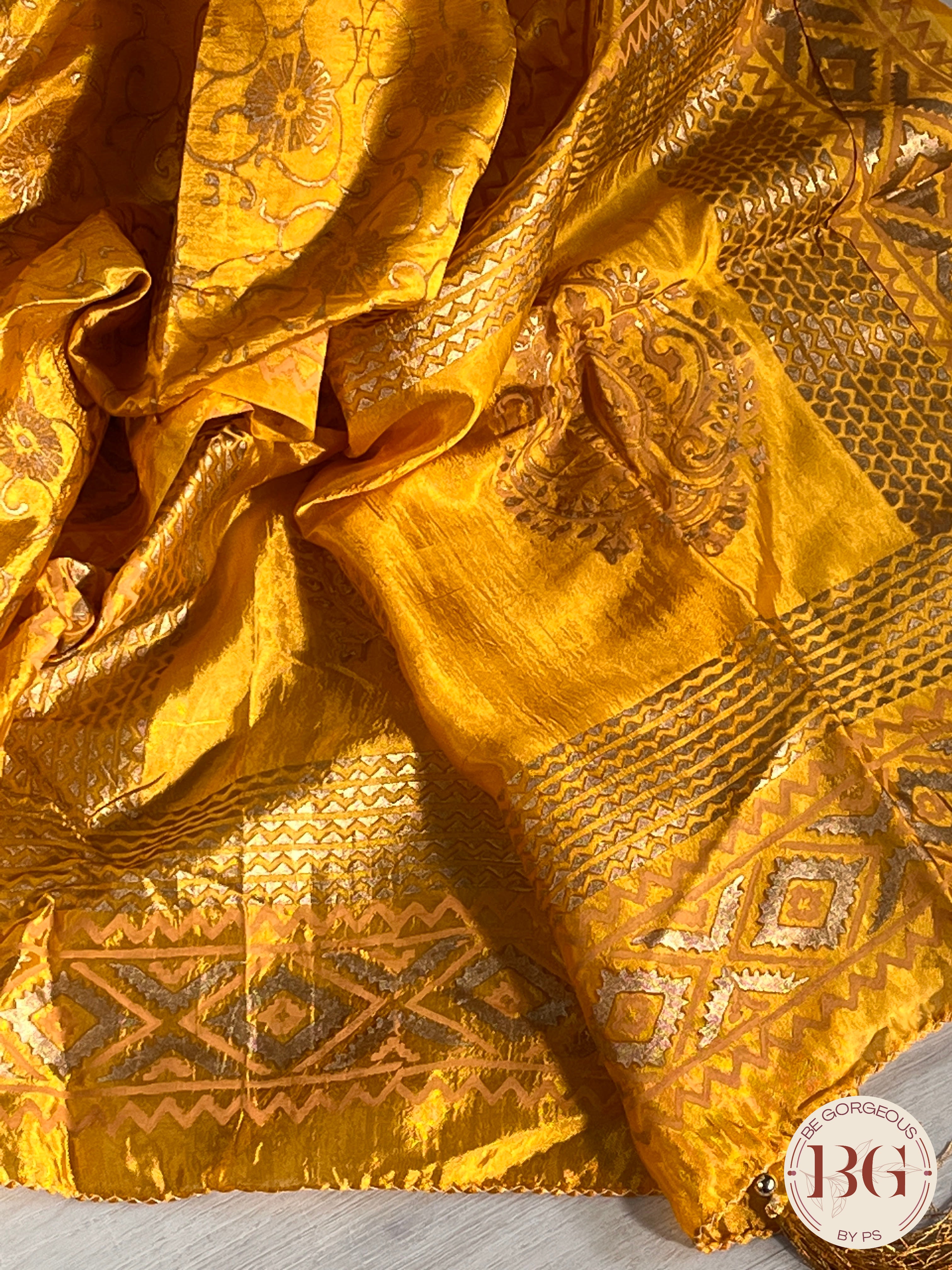 DUPATTA SILK BLOCK PRINT - 12