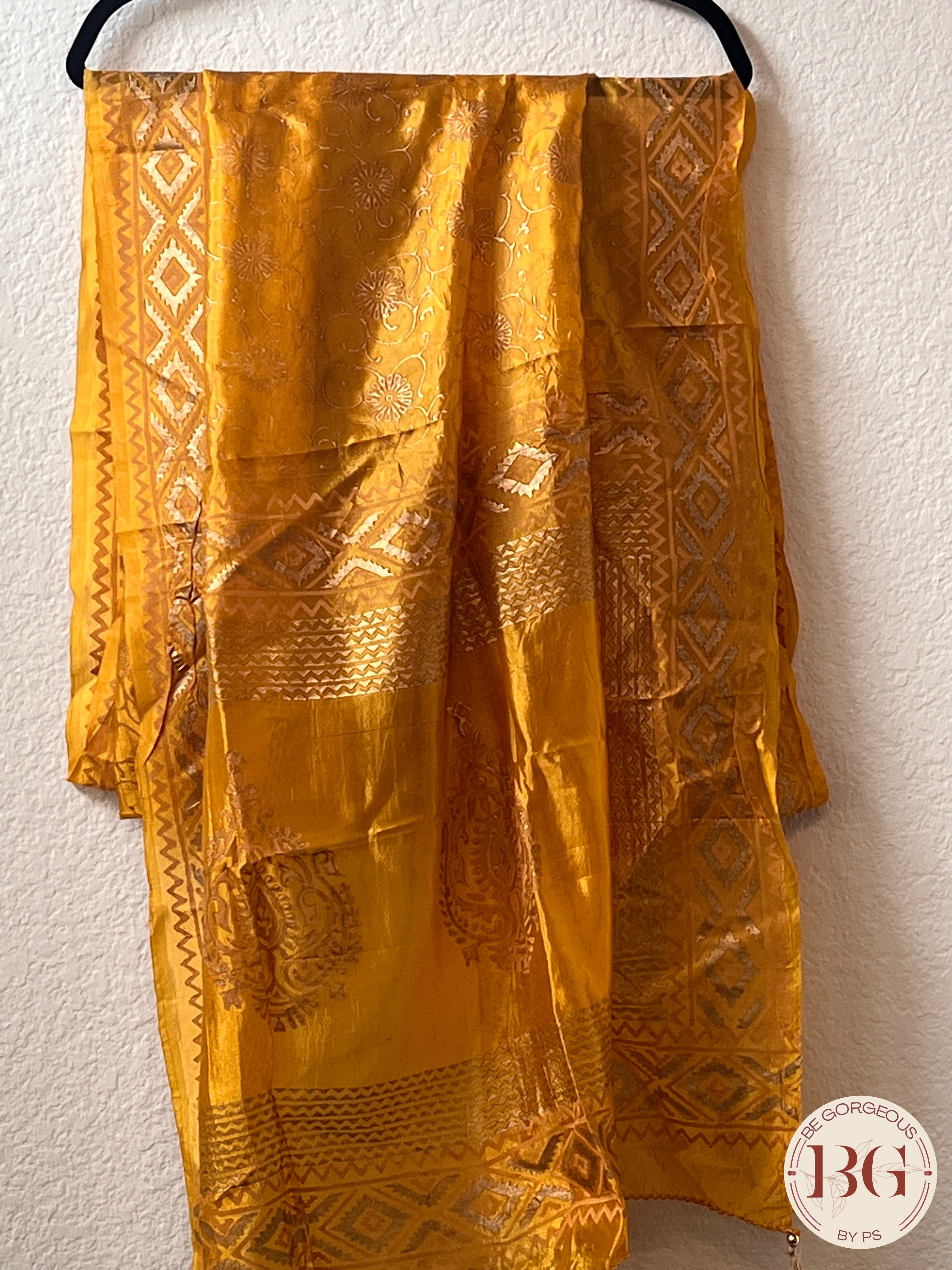 DUPATTA SILK BLOCK PRINT - 12