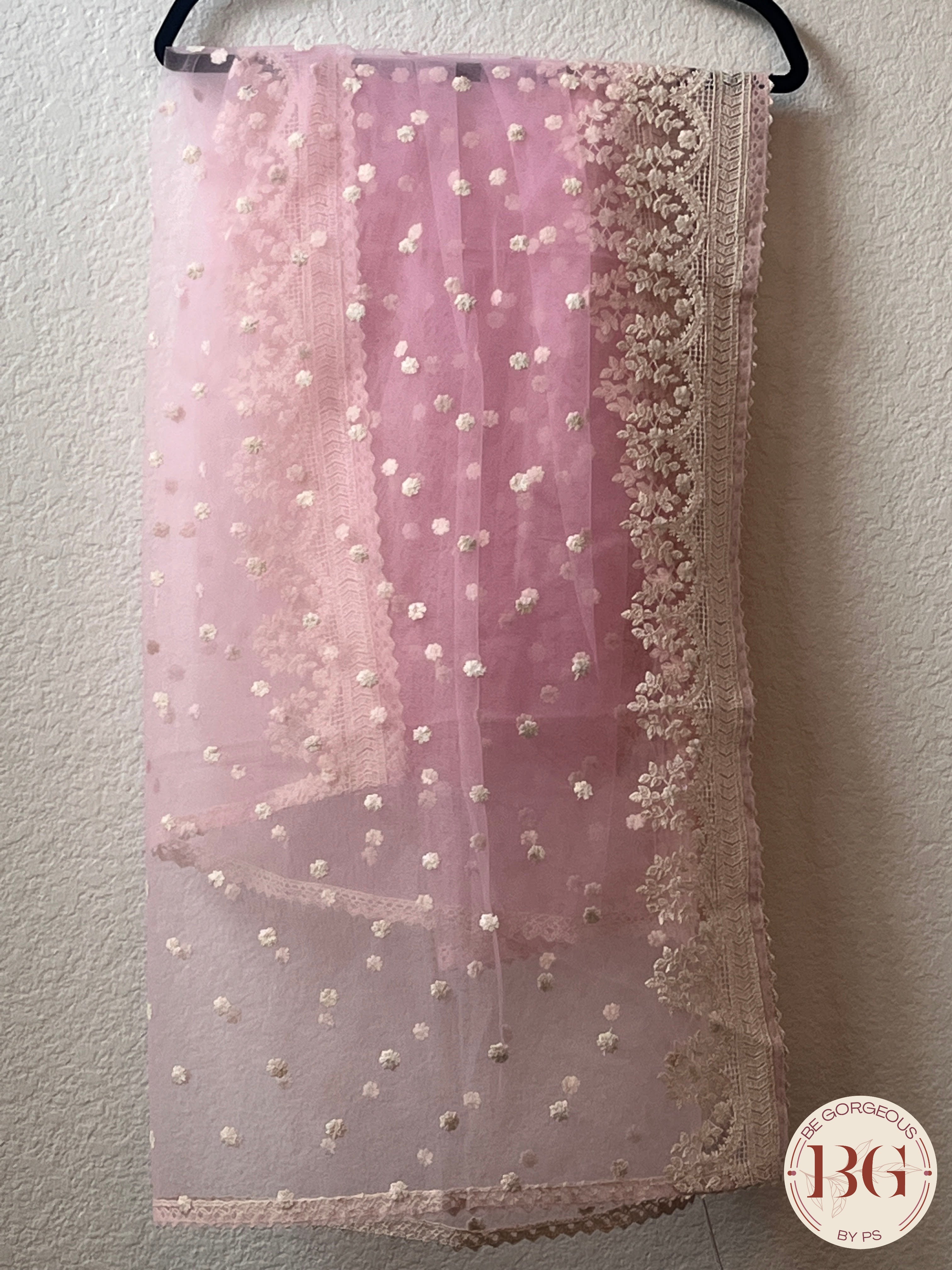 DUPATTA NET CHIKANKARI - 19