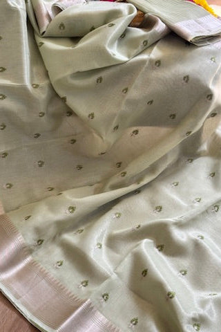 Tissue Silk with Embroidery