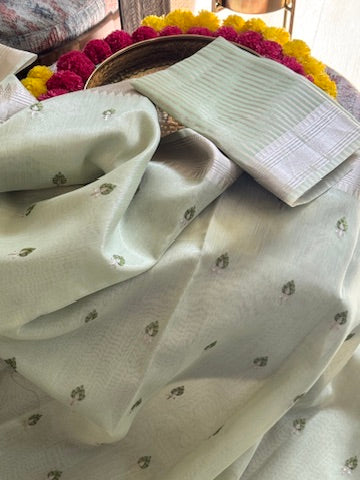 Tissue Silk with Embroidery