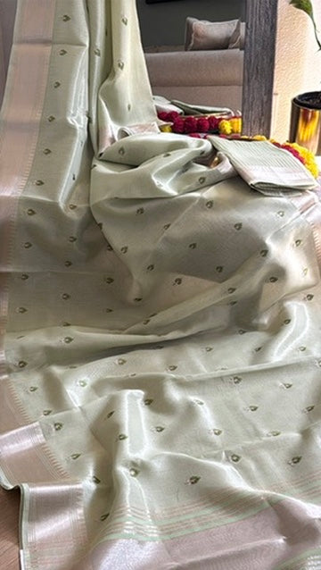 Tissue Silk with Embroidery