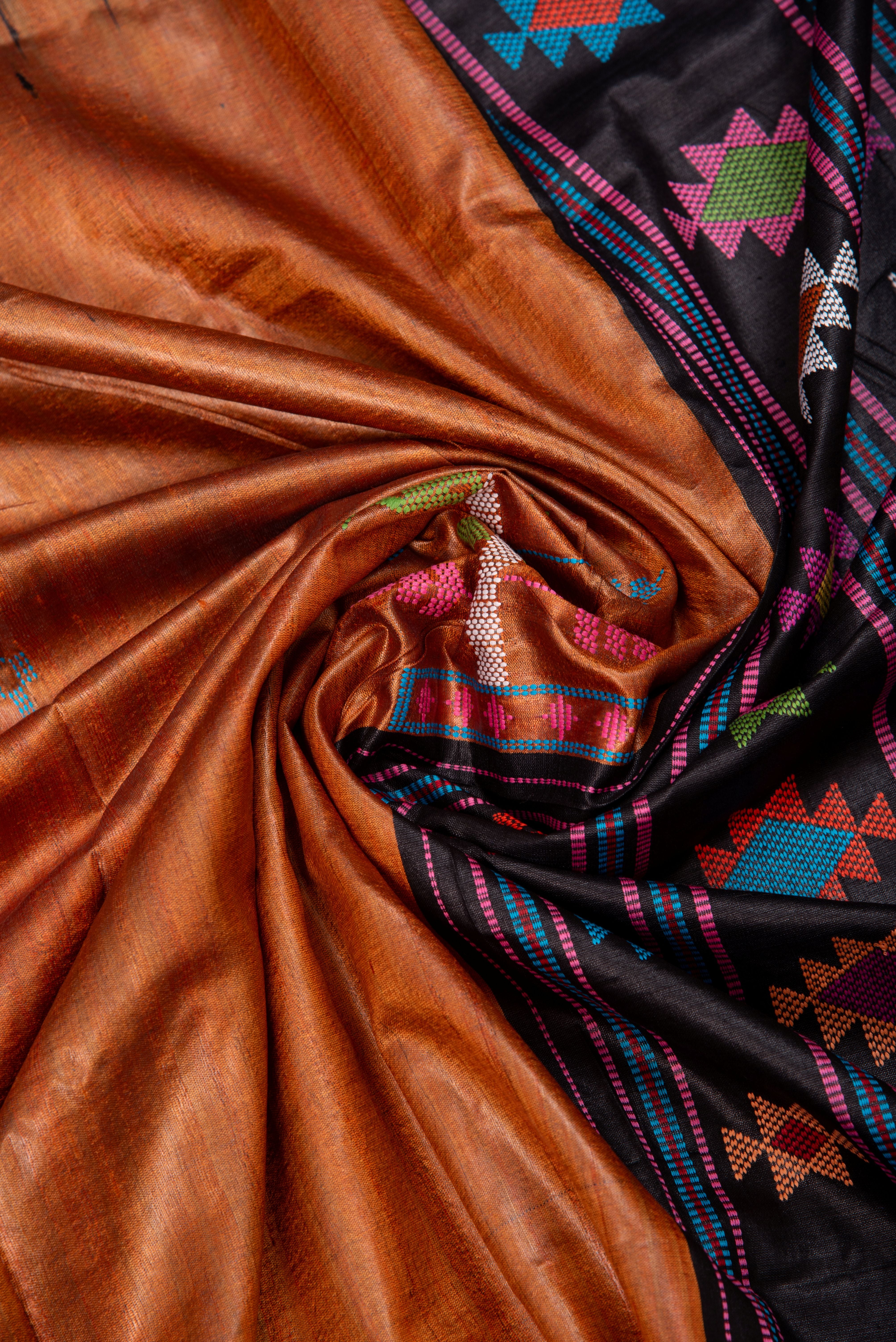 Gopalpur Pure Odisha Handloom tussar Silk Saree - Metallic golden yellow color