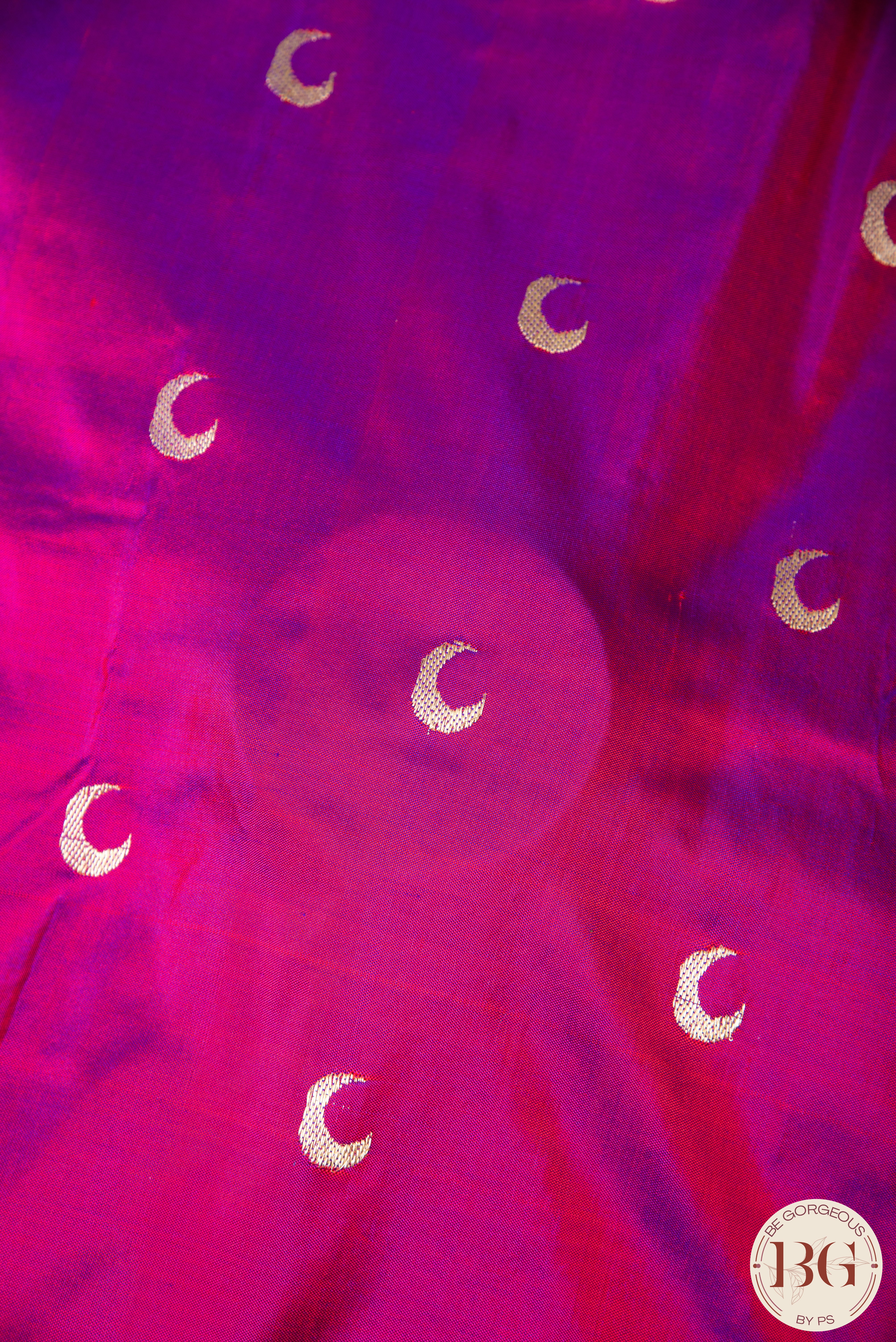 Paithani pure silk saree with peacock pallu - purplish pink