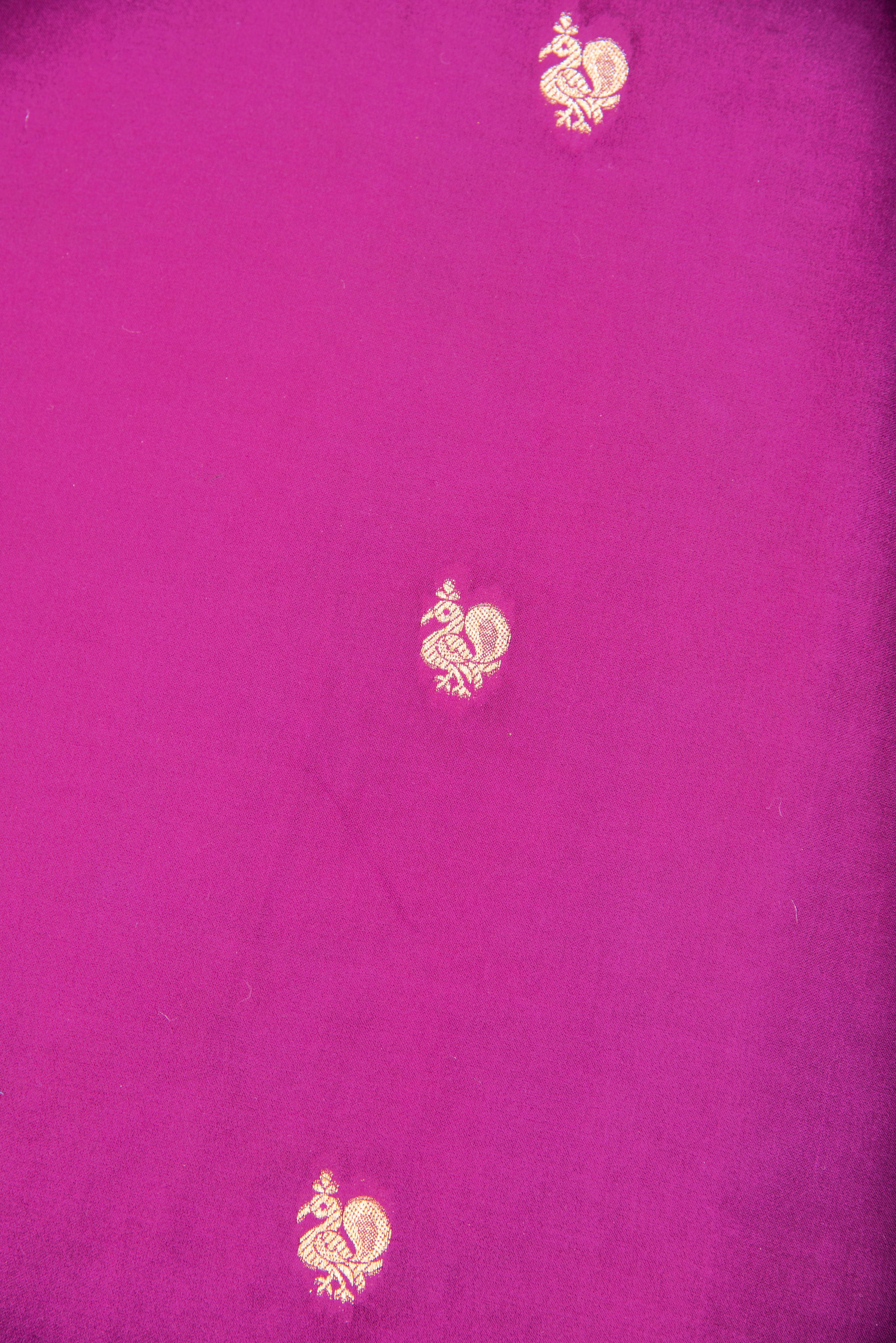 Mashru Silk with weaving - wine