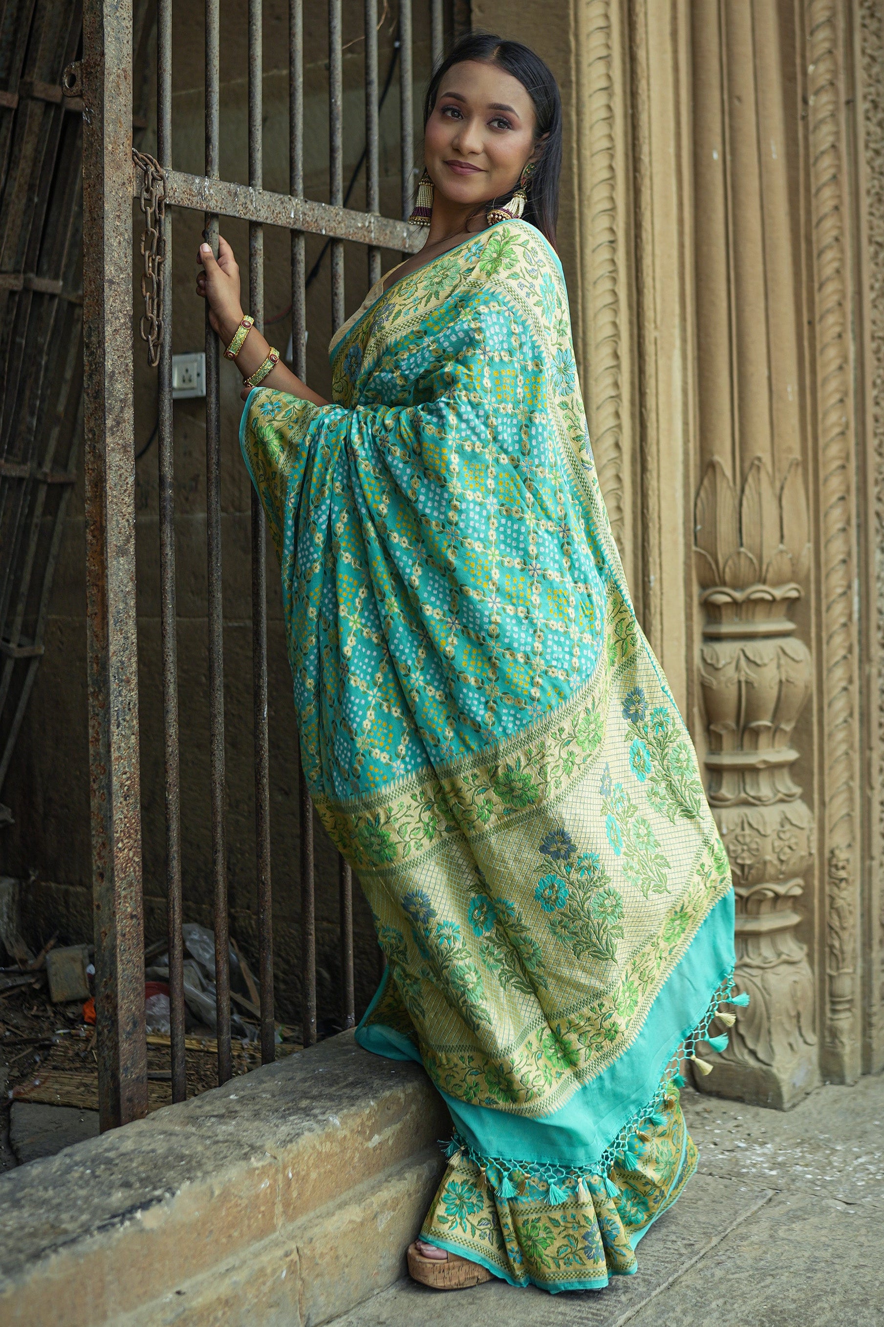 Designer Rai Bandhini Saree