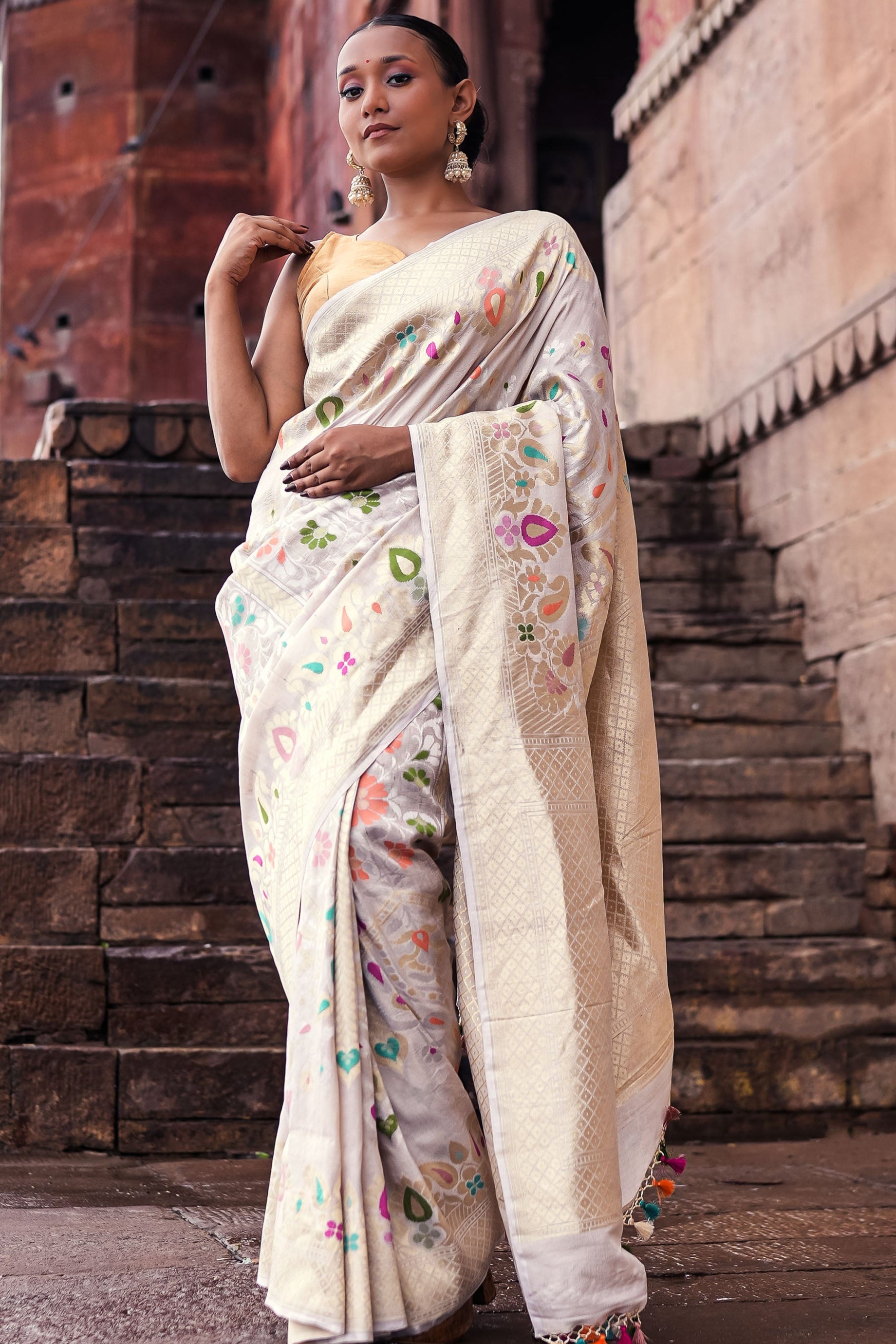 Banarasi Tussar Georgette Saree
