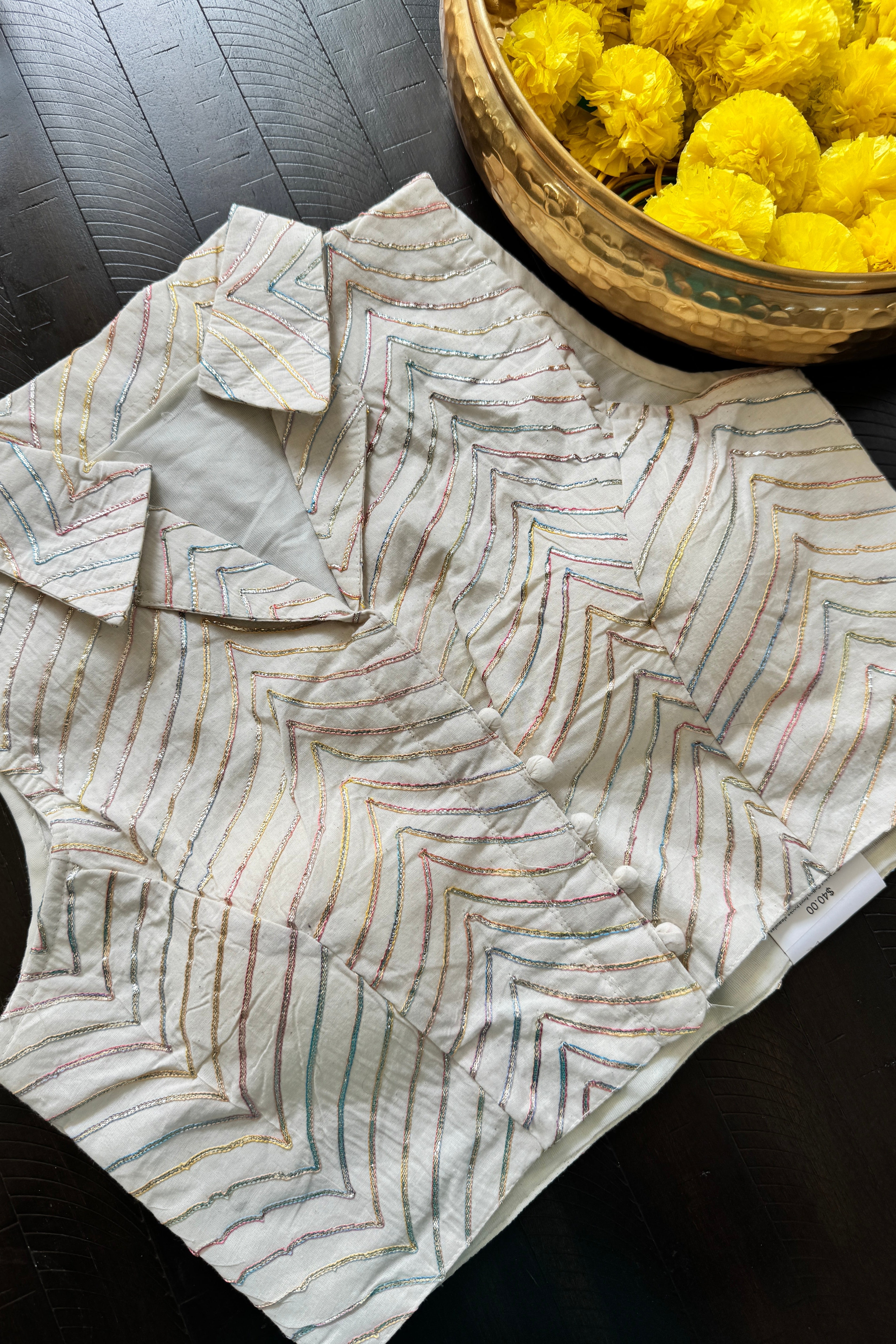 Readymade Padded Cotton front hooks sleeveless blouse