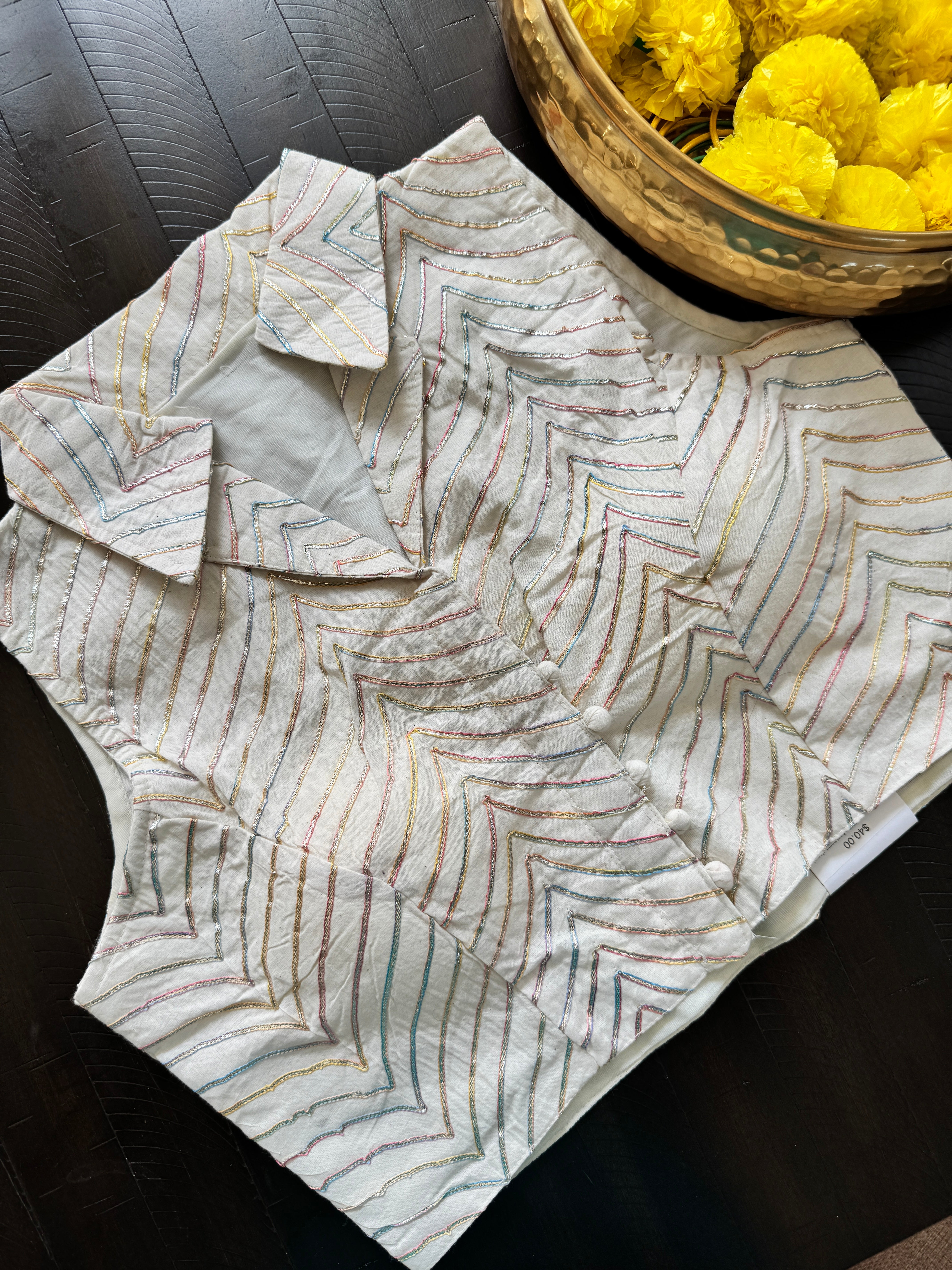 Readymade Padded Cotton front hooks sleeveless blouse