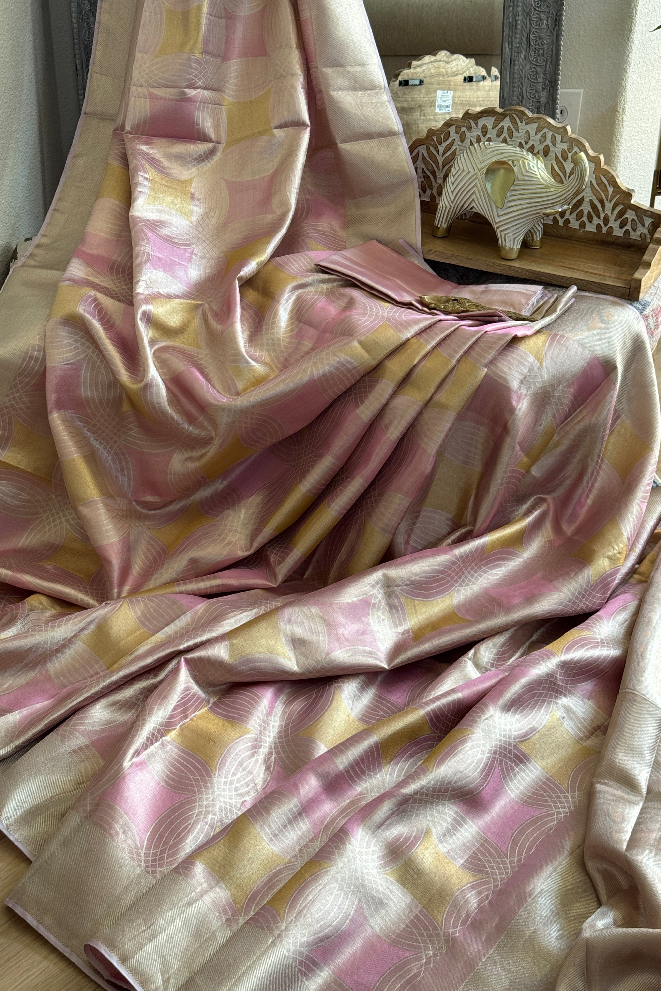 Kanjeevaram Tissue Pure Handloom Silk Saree