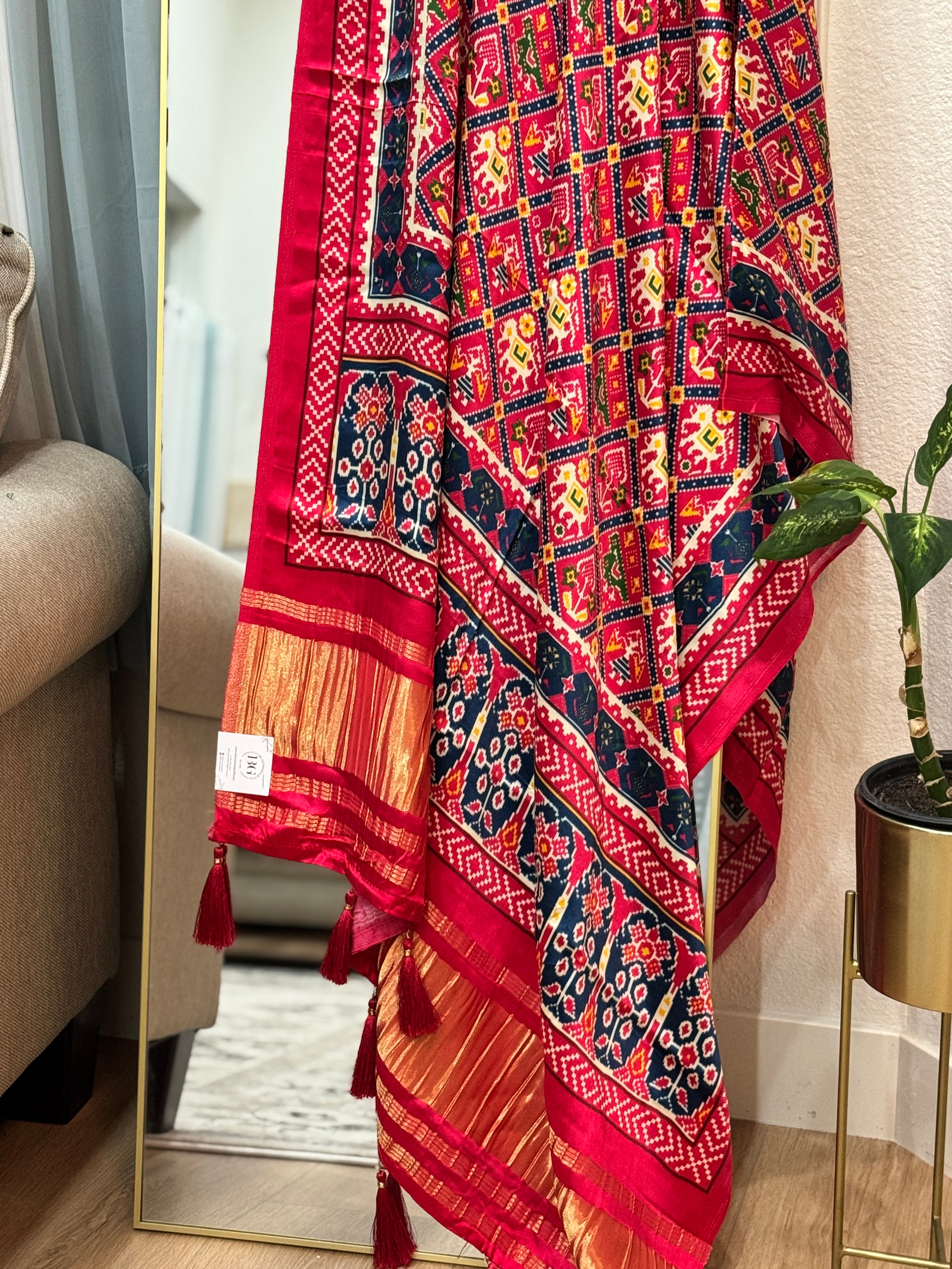 Gajji Silk dupatta - blue