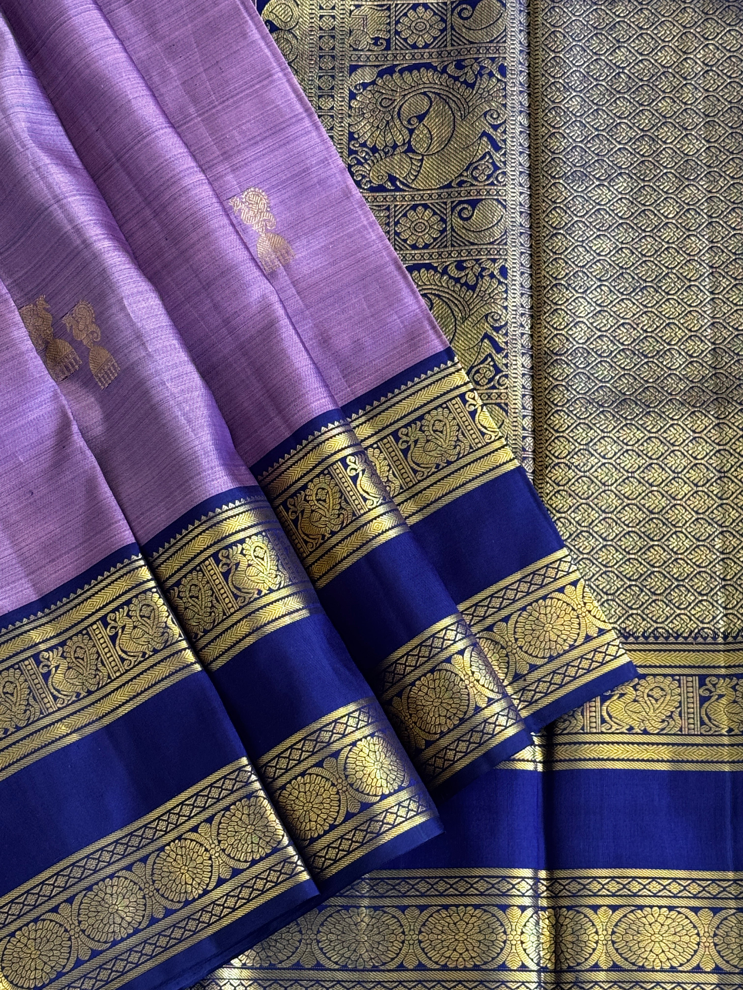 Kanjeevaram Pure silk handloom saree - lavendar