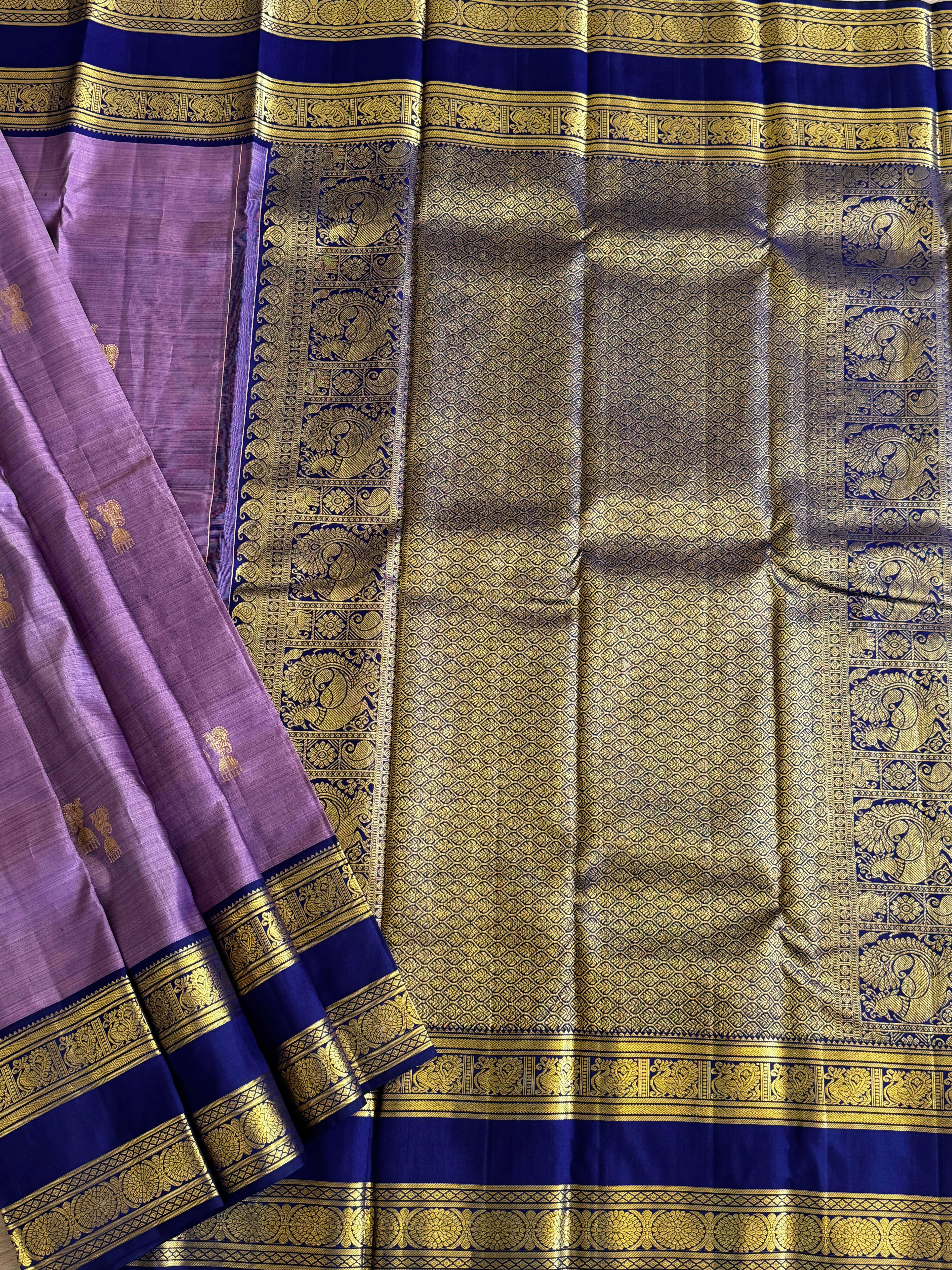 Kanjeevaram Pure silk handloom saree - lavendar