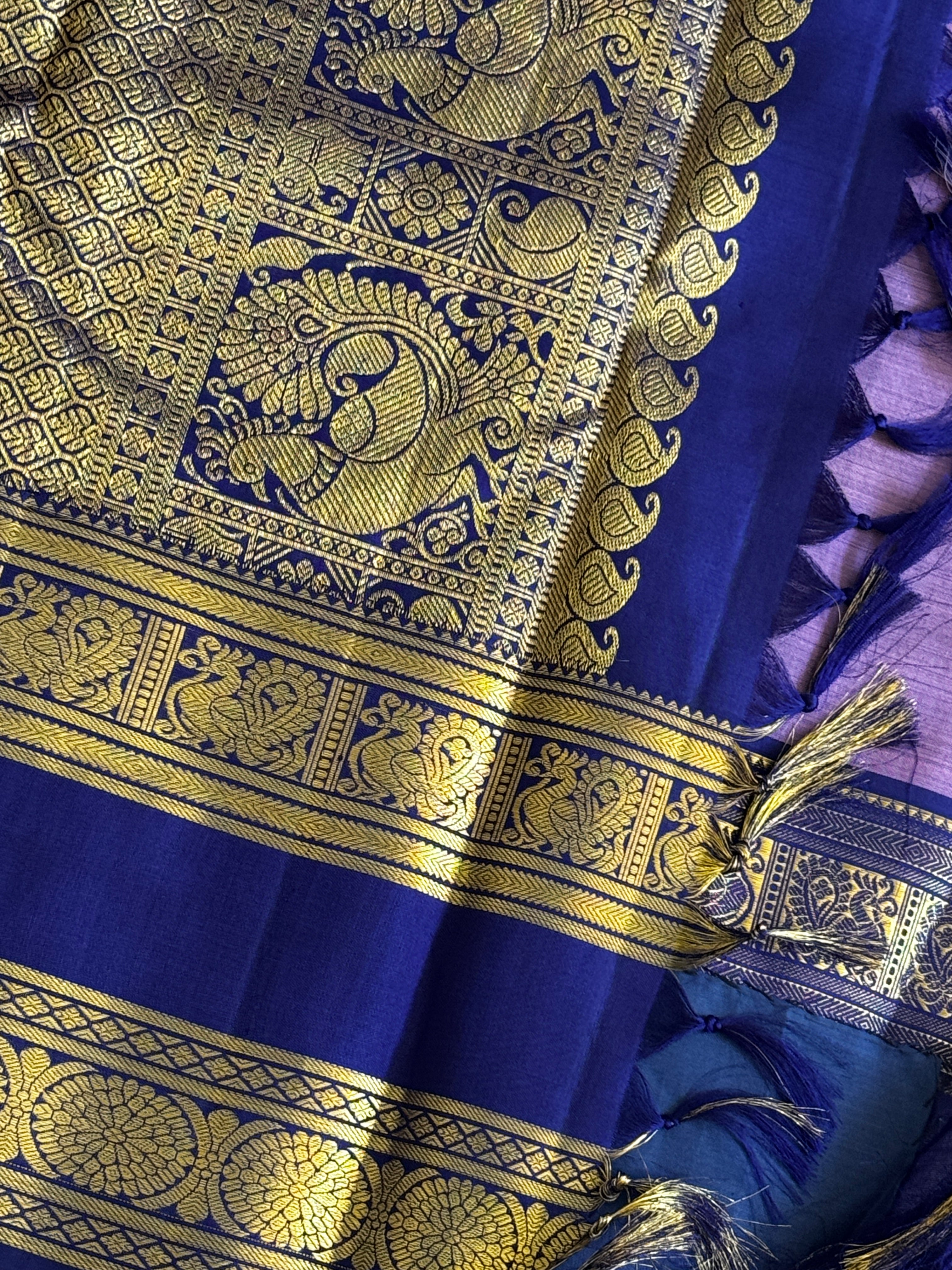 Kanjeevaram Pure silk handloom saree - lavendar