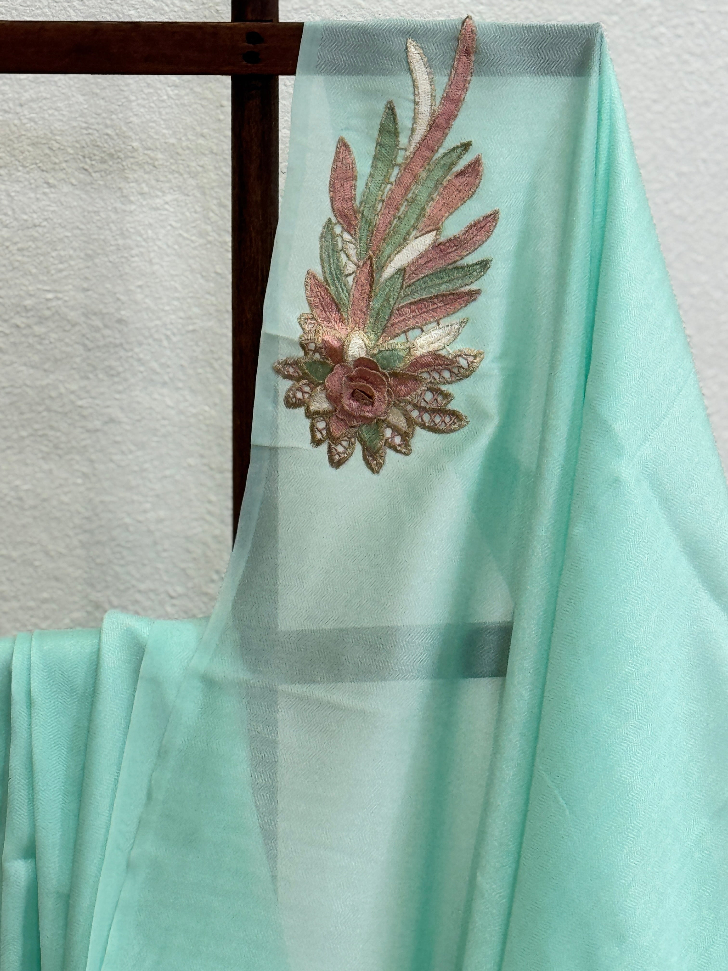 Pista Green with peach patch saree