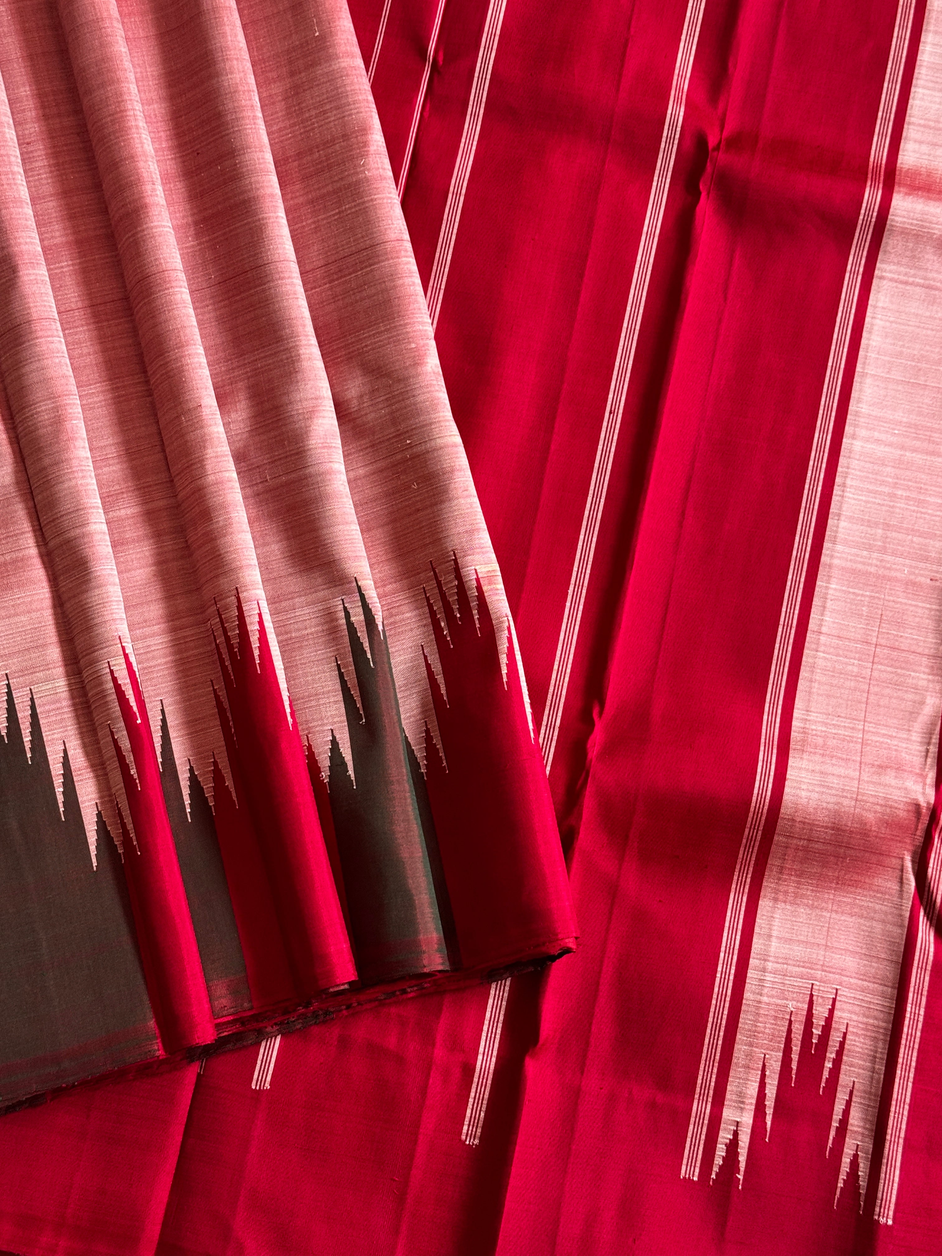 Kanjeevaram Pure silk handloom saree - peach