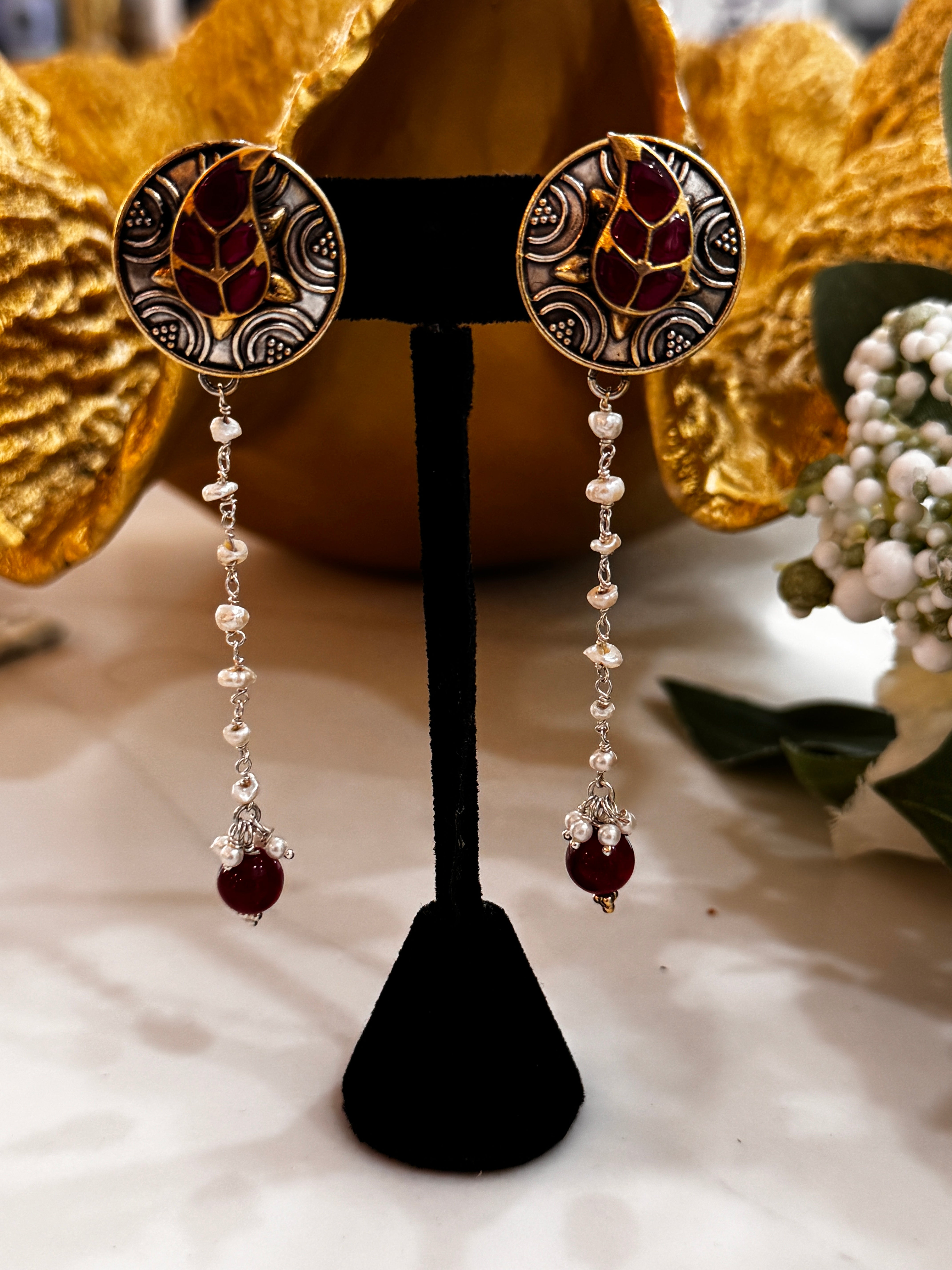 92.5 Silver Dual Tone Fusion Earrings