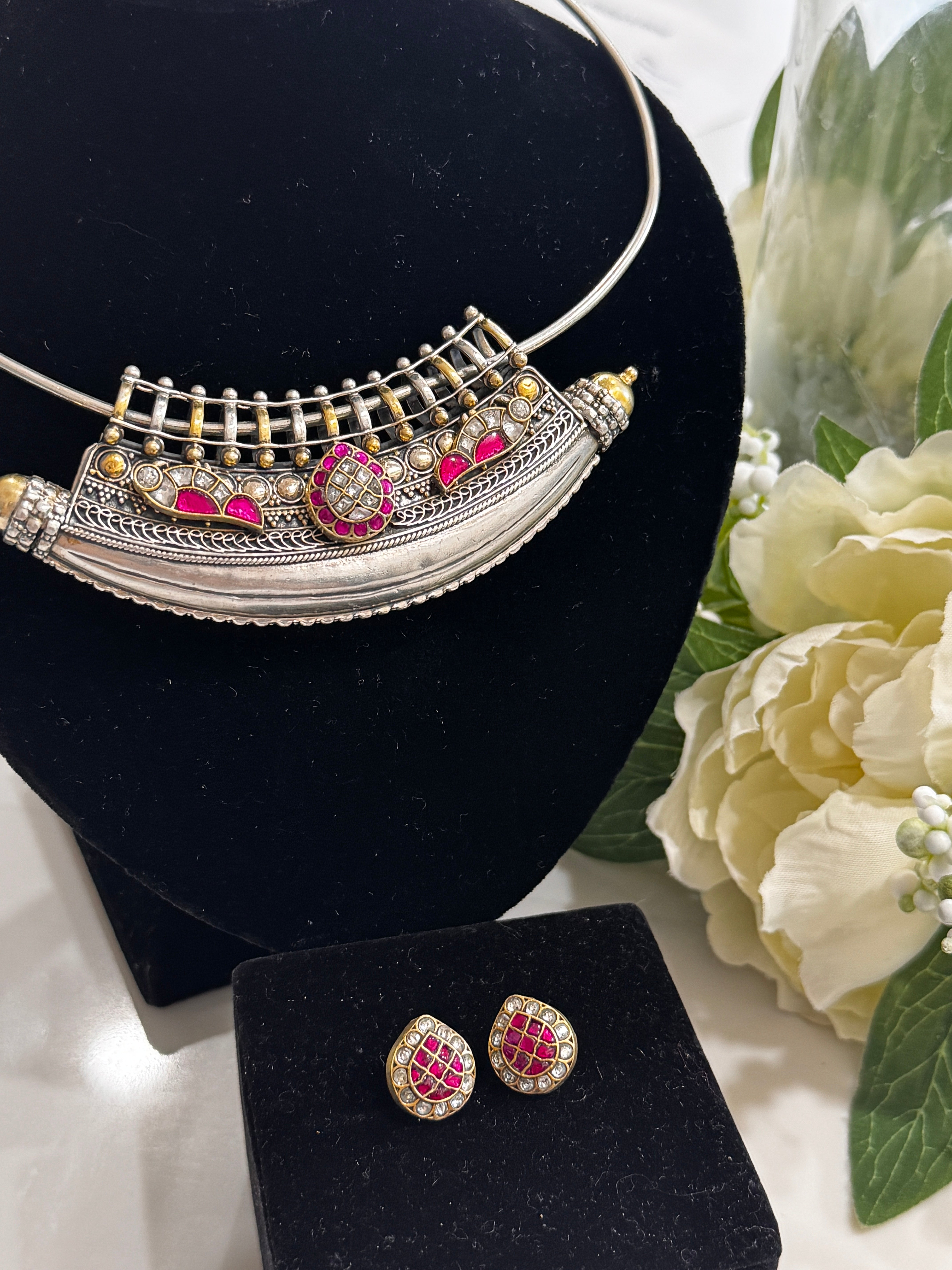 92.5 Silver Dual Tone Fusion Necklace