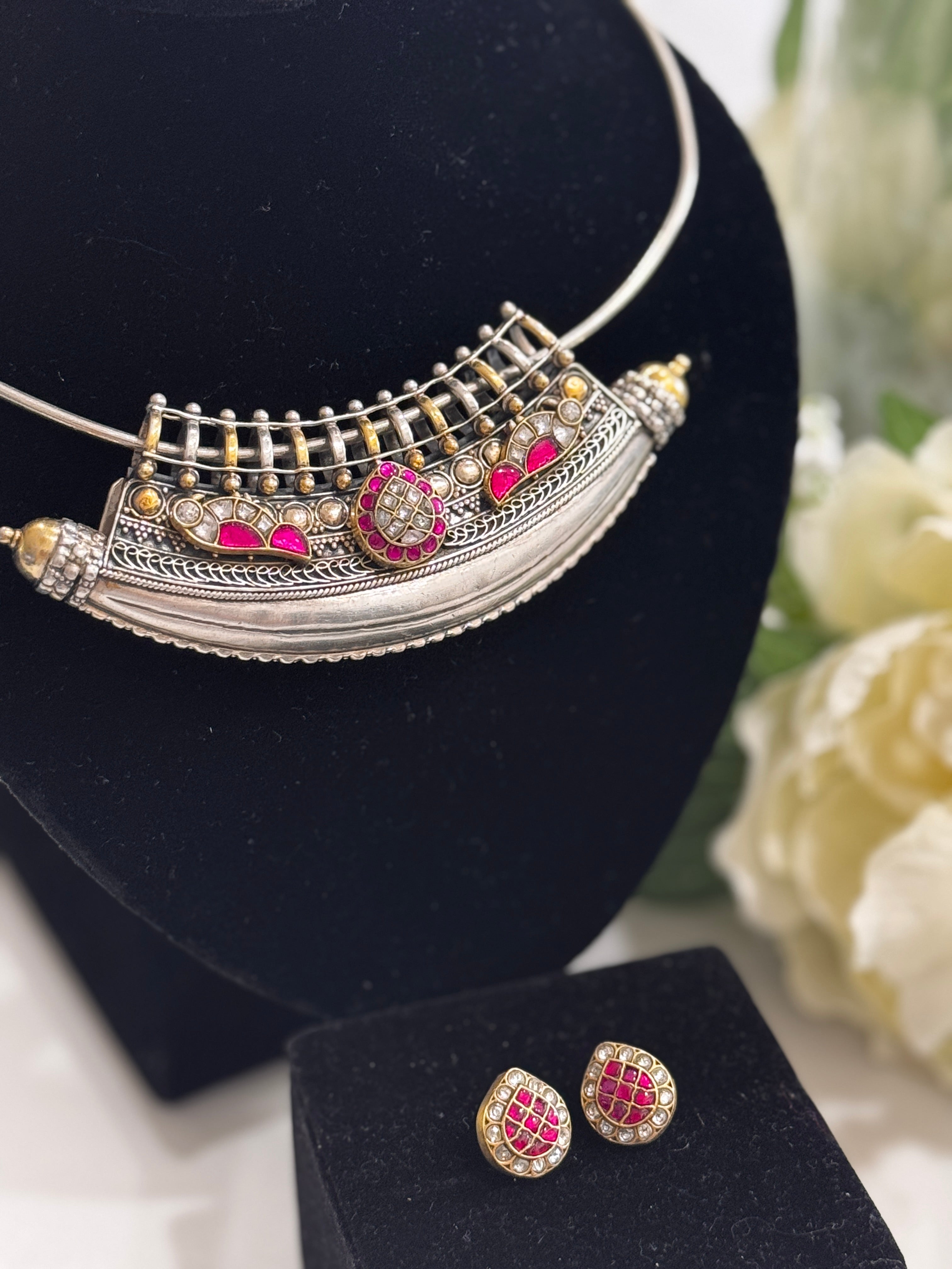 92.5 Silver Dual Tone Fusion Necklace