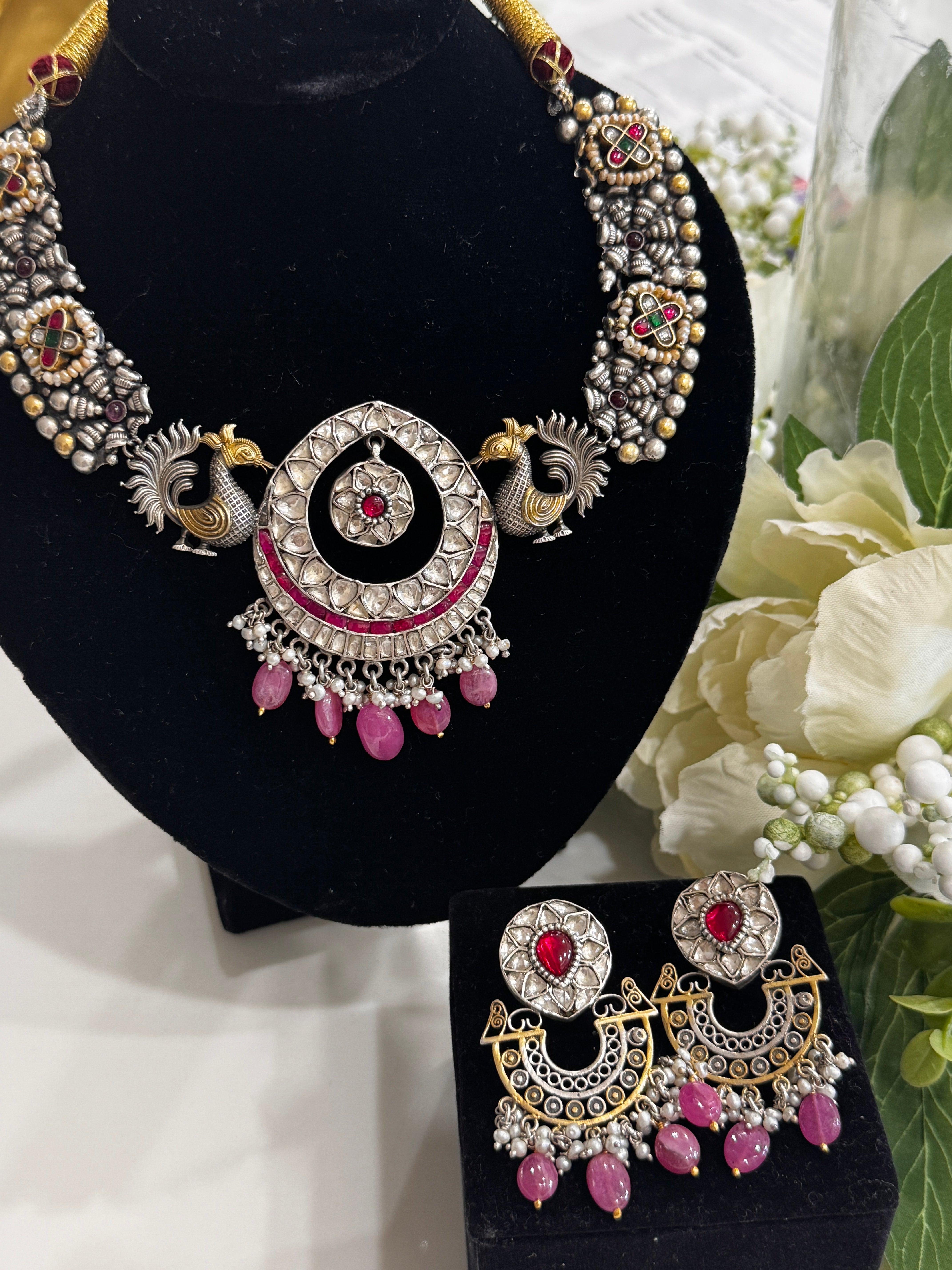 92.5 Silver Dual Tone Fusion Necklace