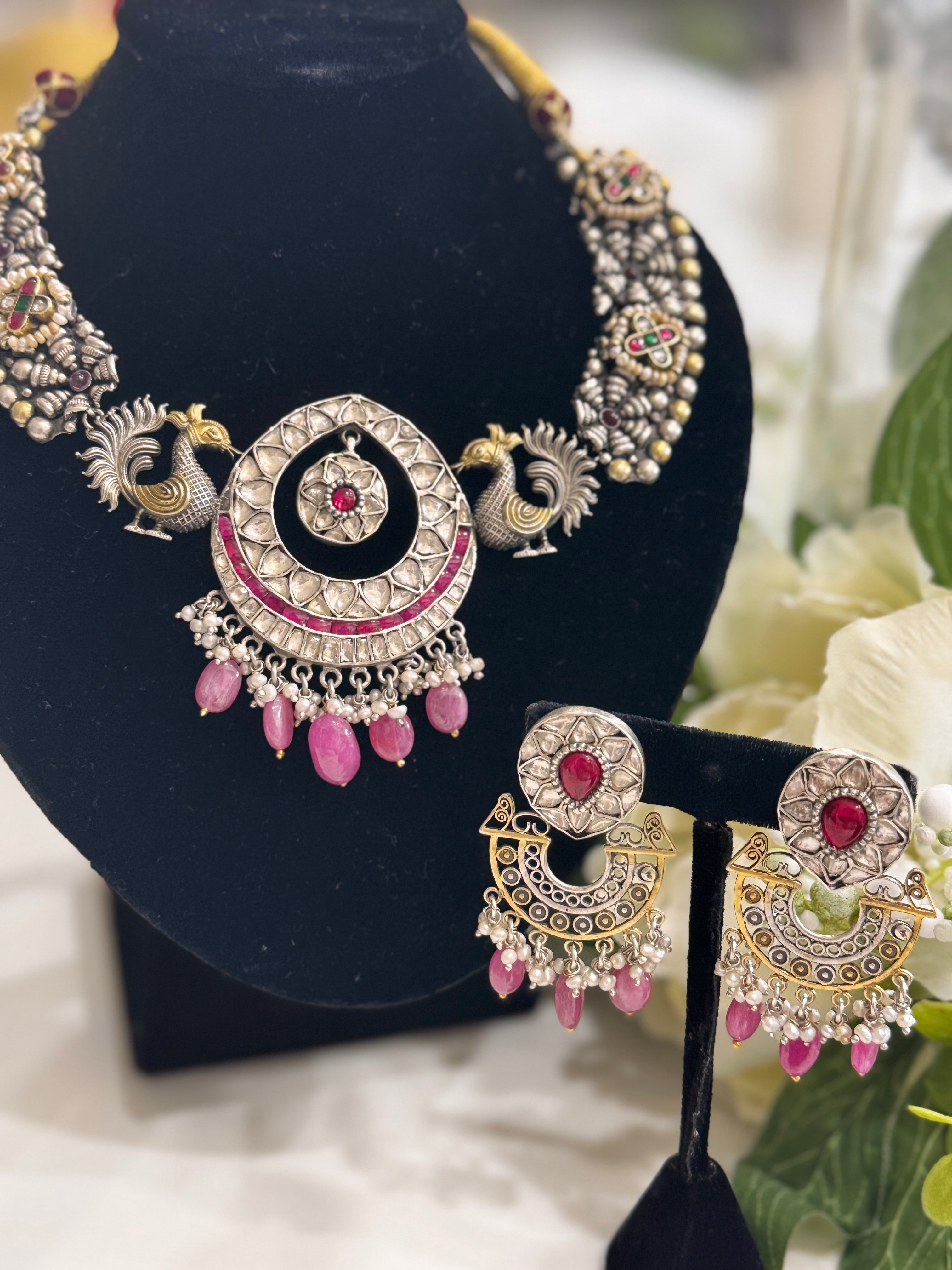 92.5 Silver Dual Tone Fusion Necklace