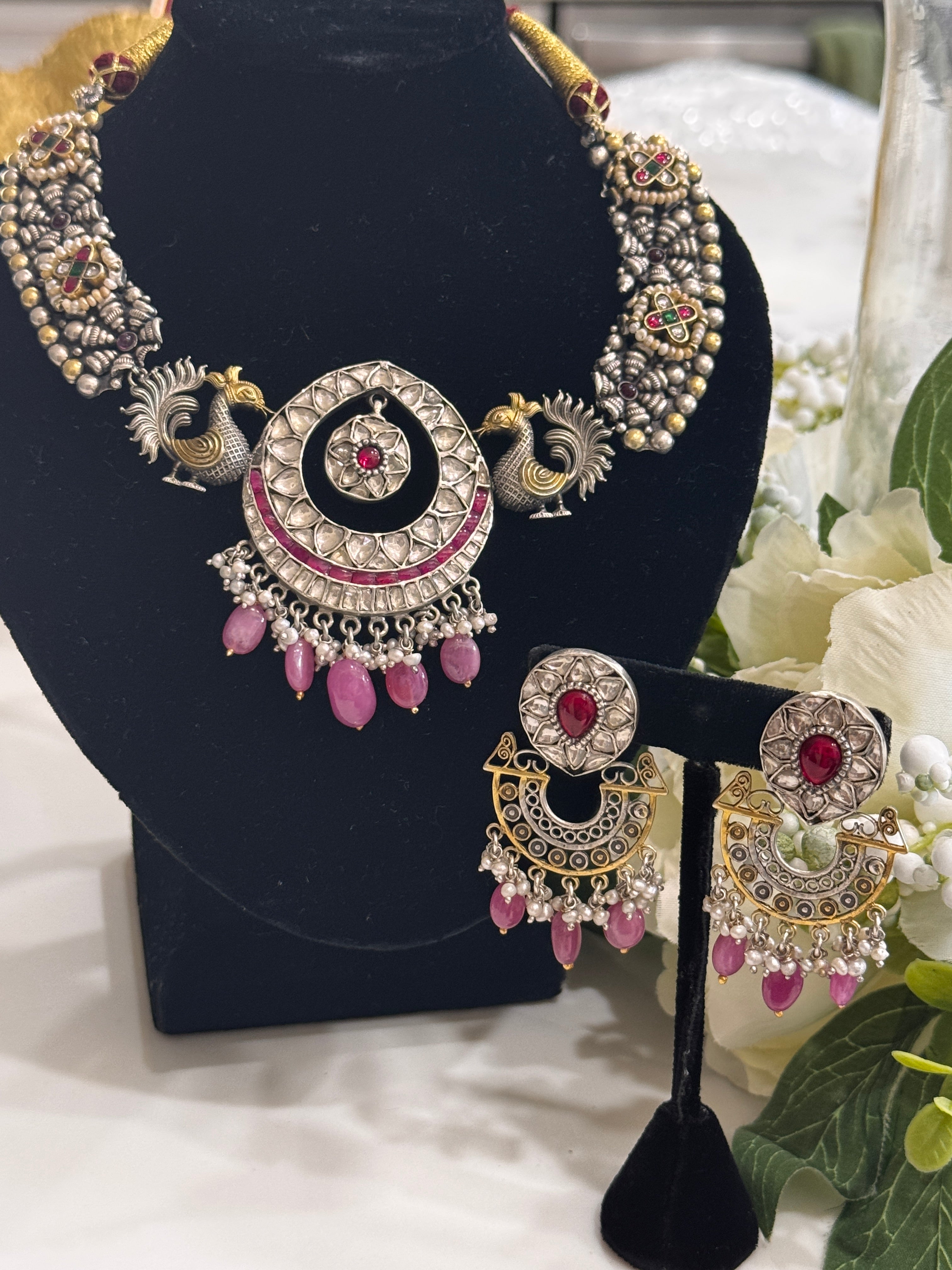 92.5 Silver Dual Tone Fusion Necklace