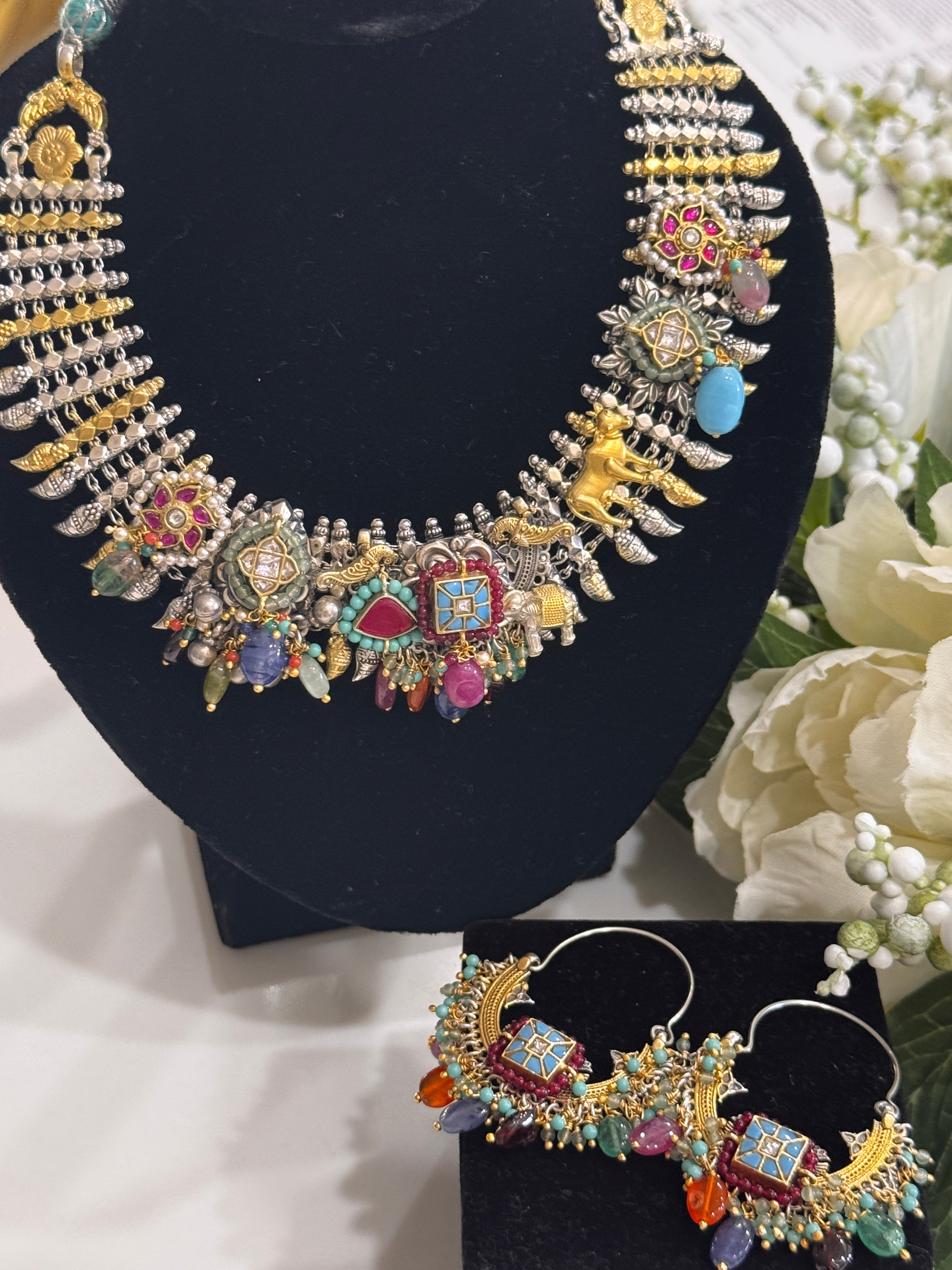 92.5 Silver Dual Tone Fusion Necklace