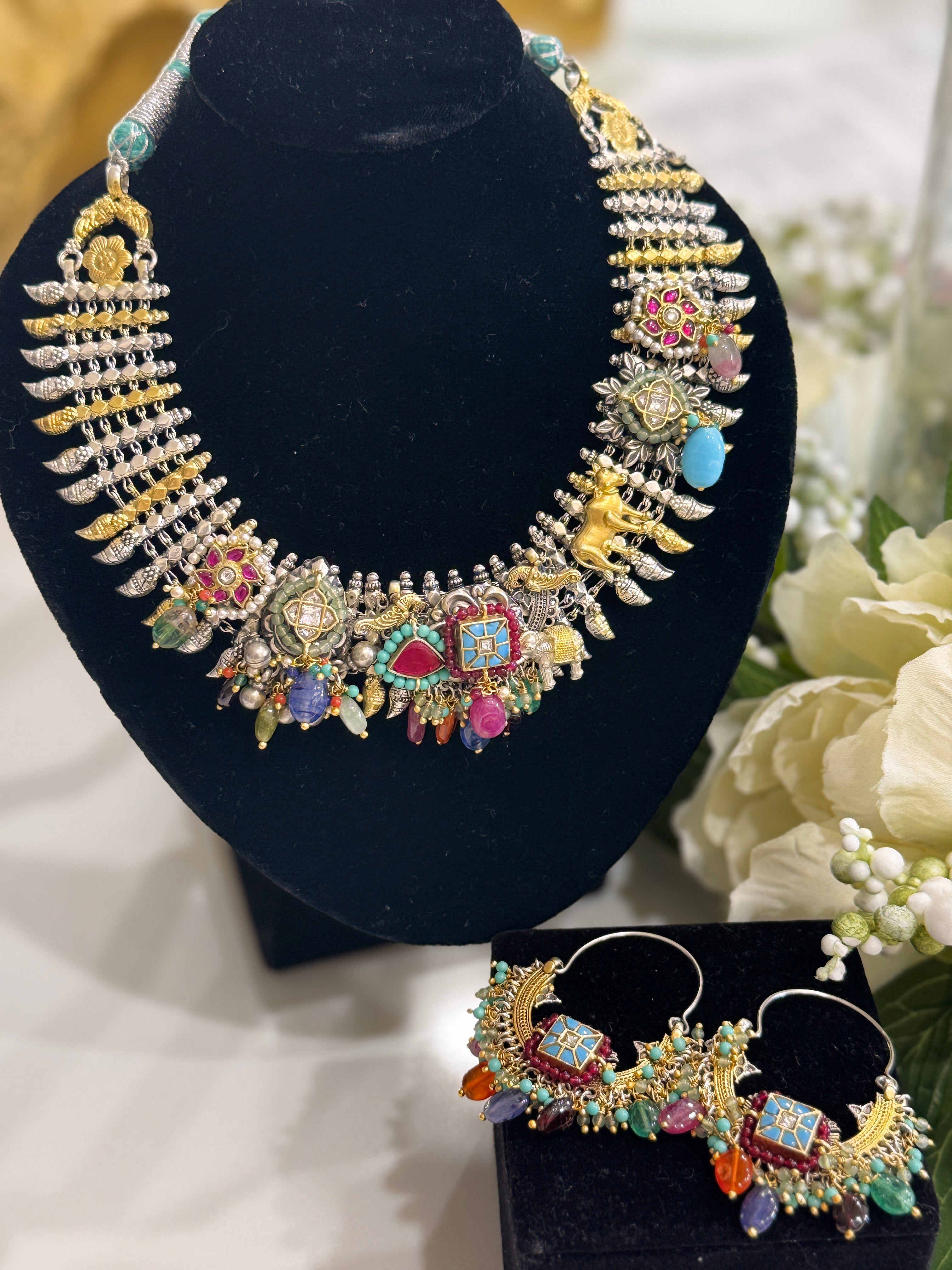 92.5 Silver Dual Tone Fusion Necklace